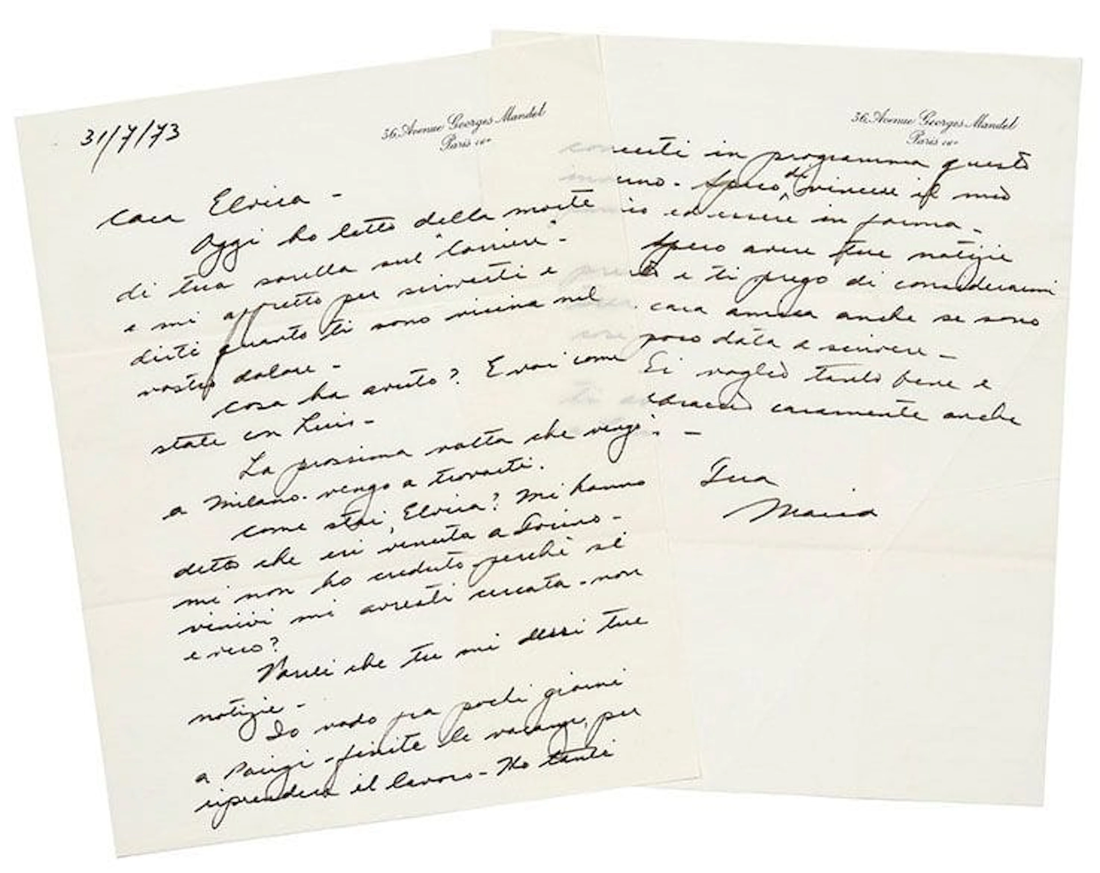 CALLAS Maria (1923-1977). - Lot 360