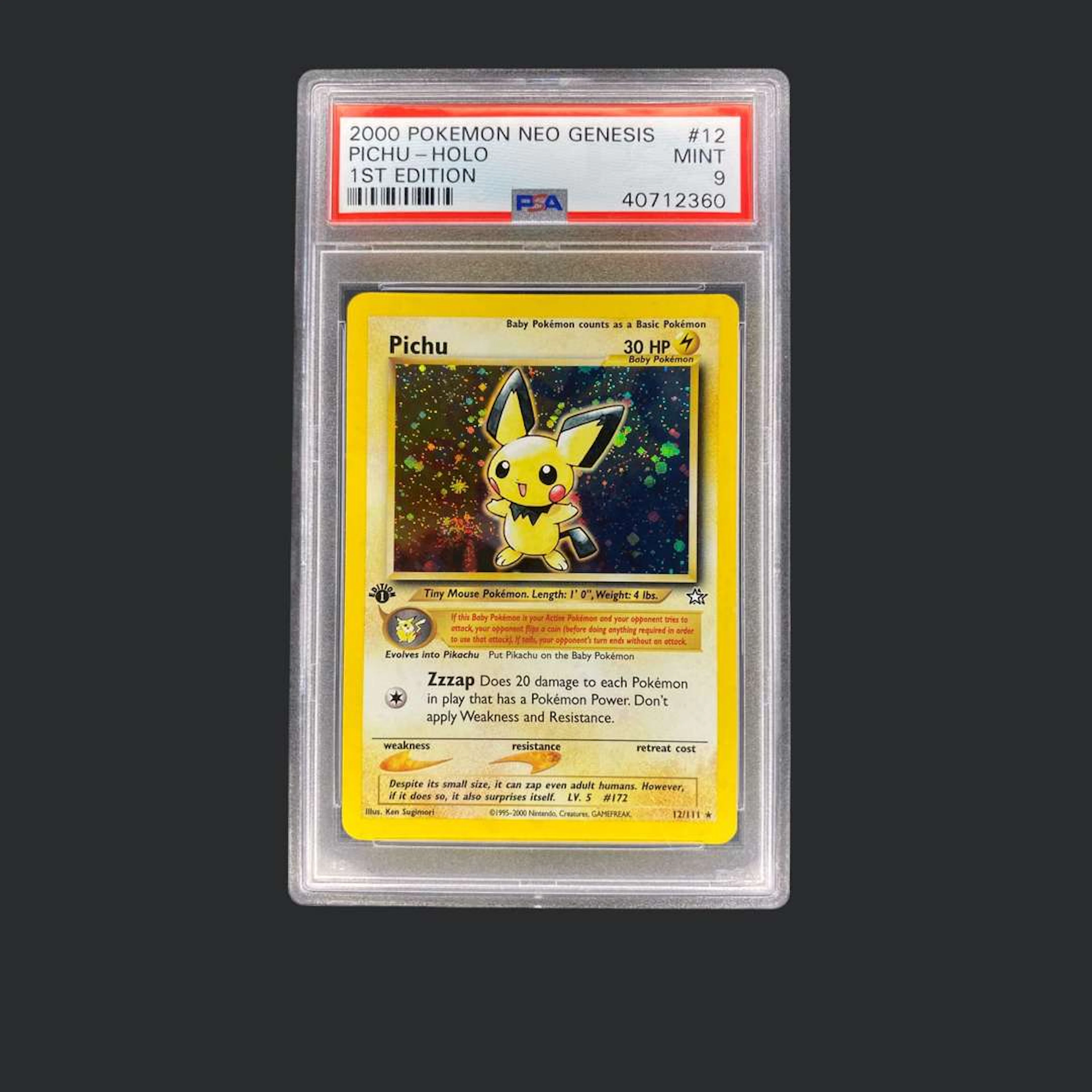Pokémon: Pichu Neo Genesis 1st Edition PSA 9