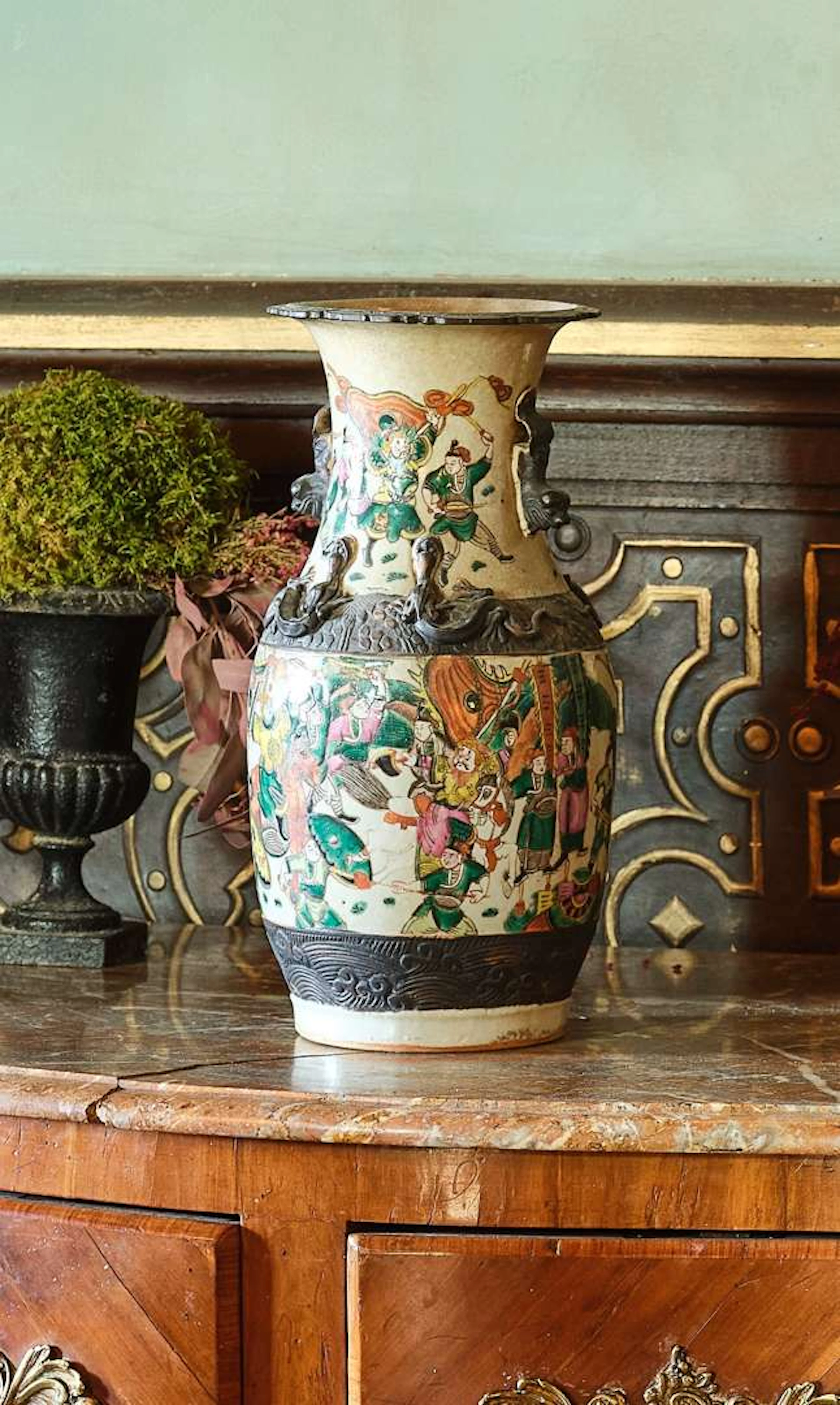 CHINA, Nanjing, A pair of baluster vases