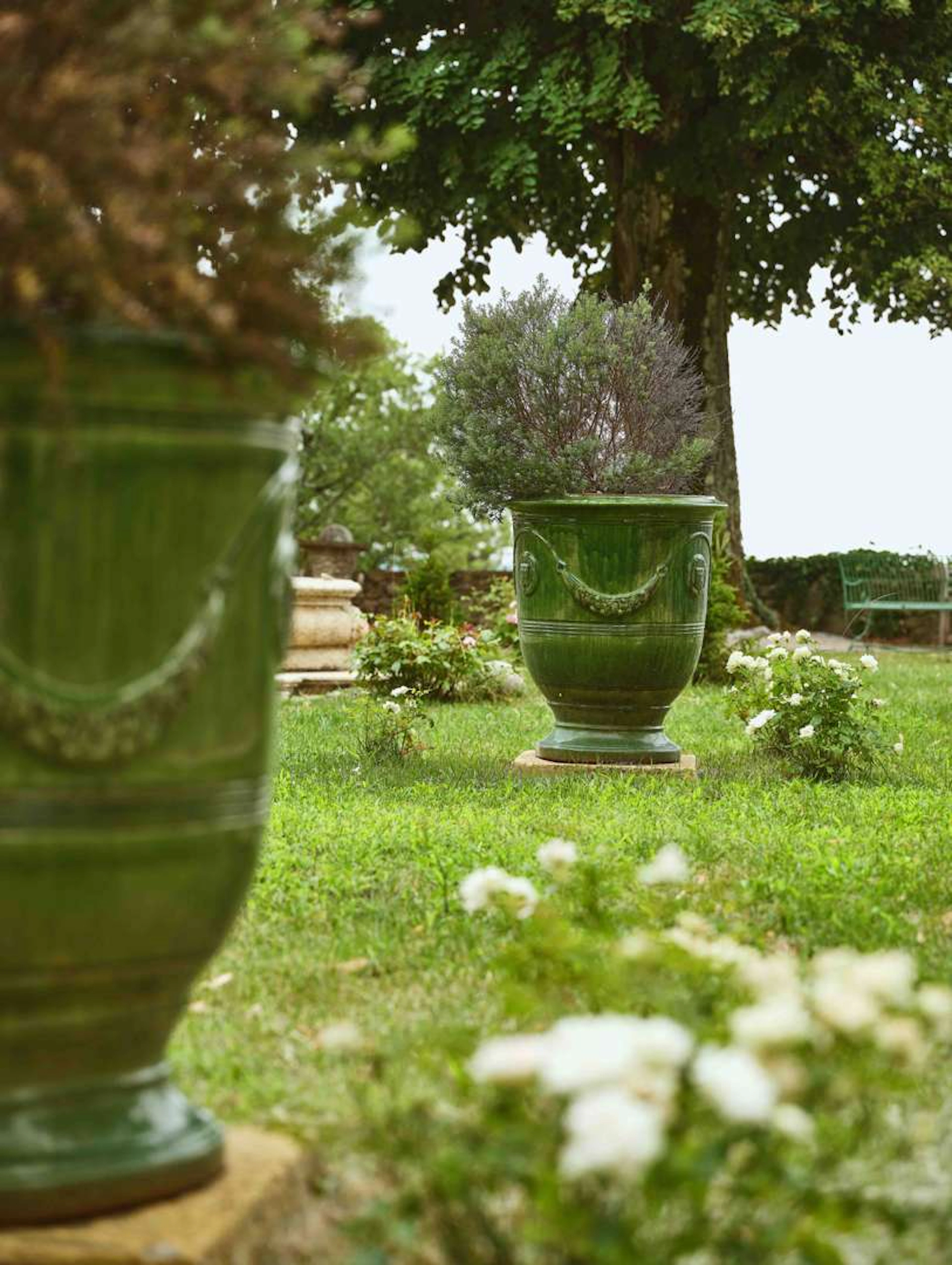 ANDUZE, La Madeleine Pottery, Four large glazed terracotta vases