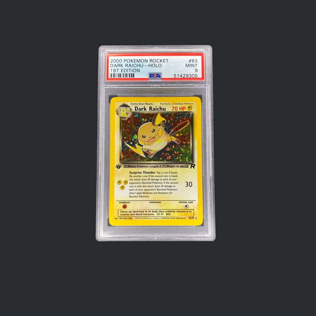 Pokémon: Dark Raichu Rocket 1st Edition PSA 9