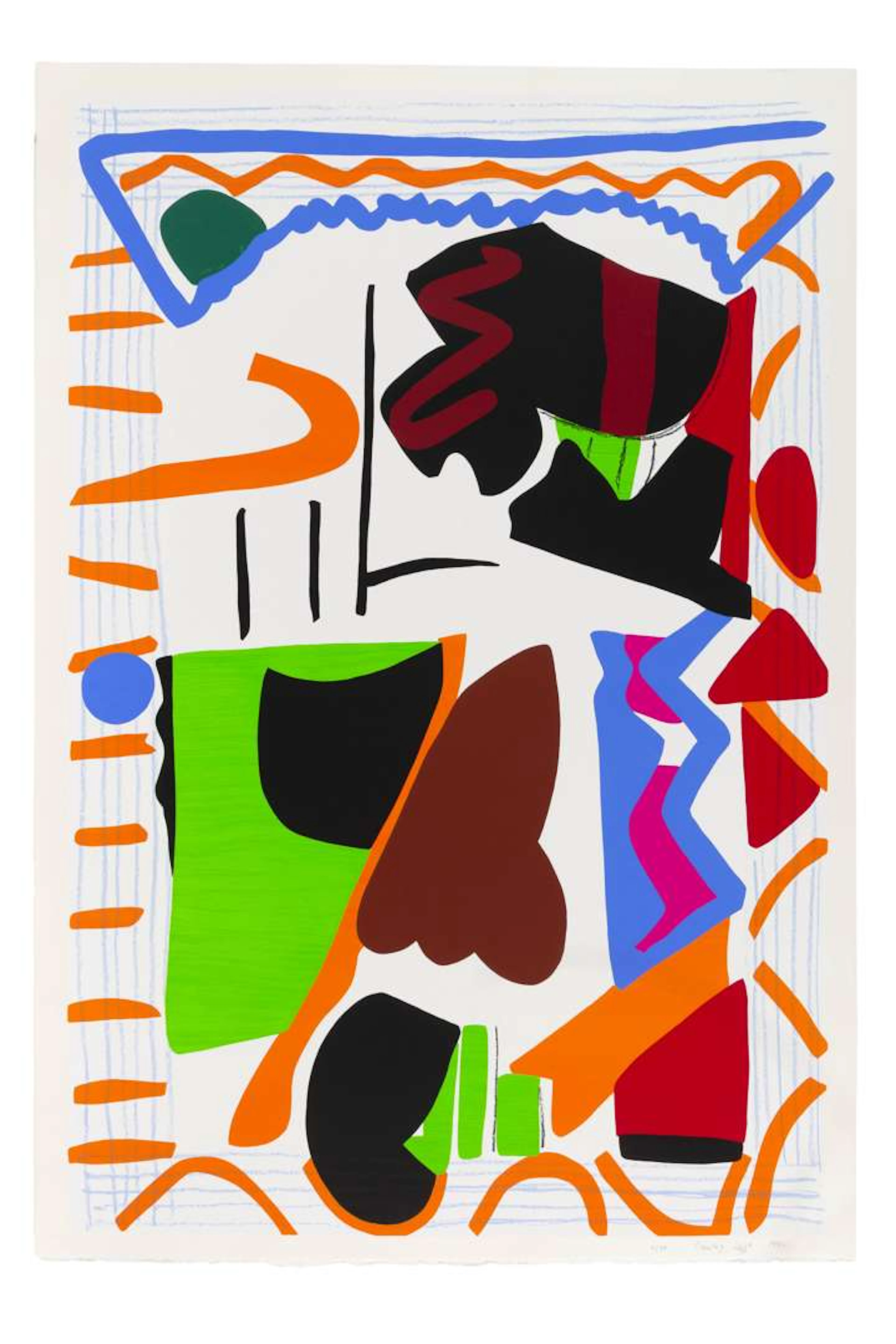 Shirley Jaffe (1923–2016), Green Stripe