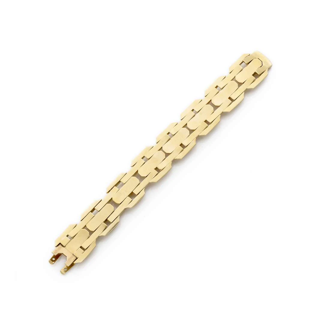 “TANK” BRACELET, 18-carat gold (750) 1940s Length: approx. 18.5 cm