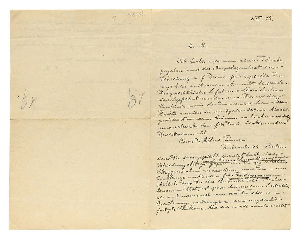 EINSTEIN, Albert (1879–1955)., L.A.S. ‘A.E.’, [Berlin] 1 April 1916