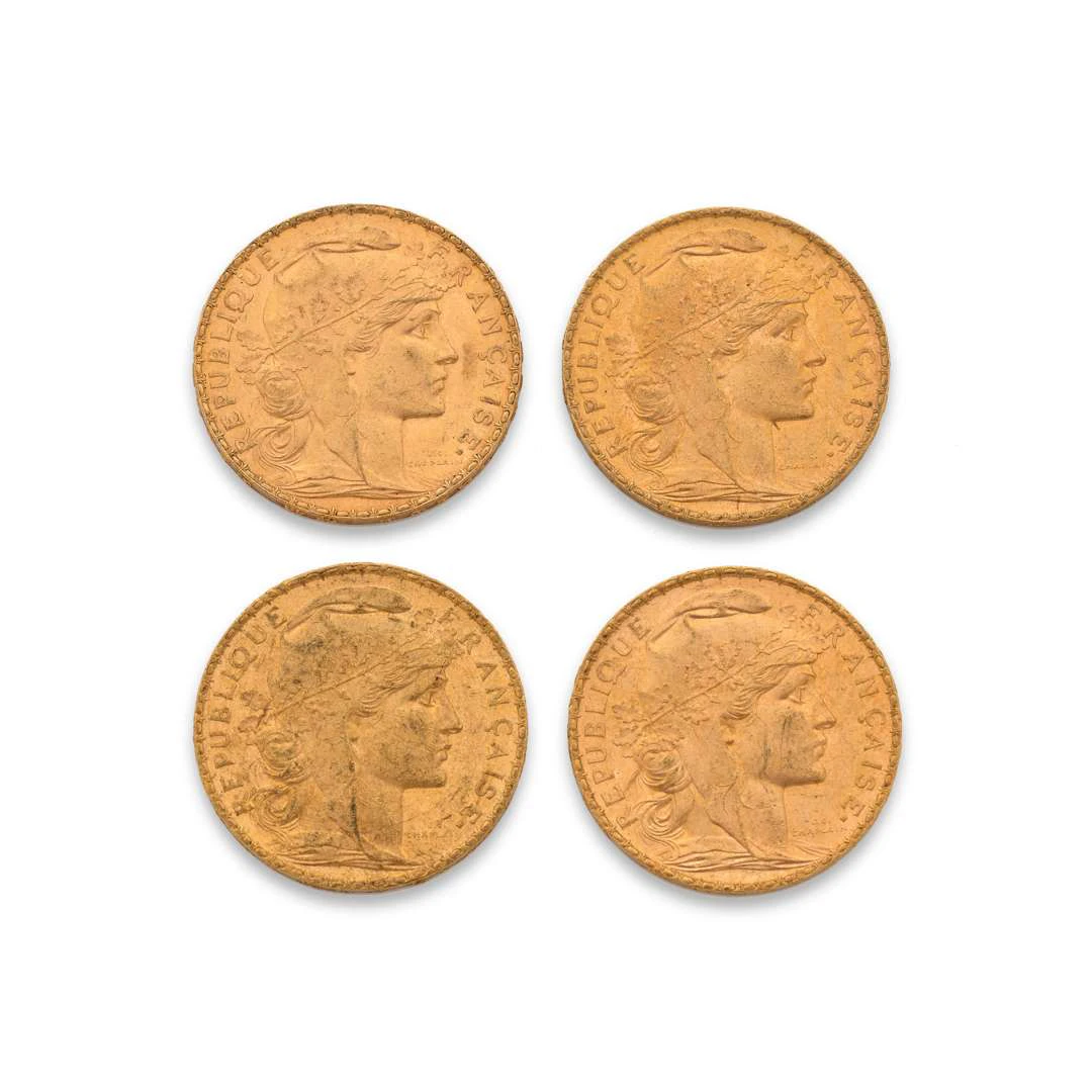 FRANCE – 4 COINS – 20 FRANCS, Poids : 25,7 g