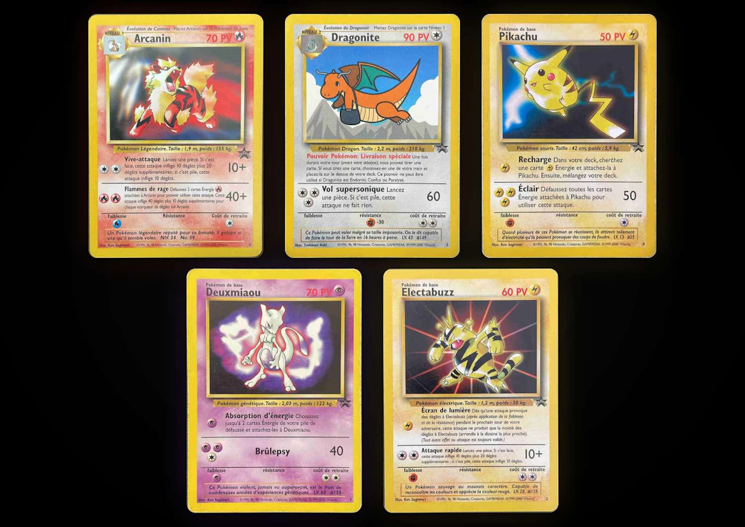 Pokémon: 5 Black Star Promo Cards from Wizards of the Coast (FR)