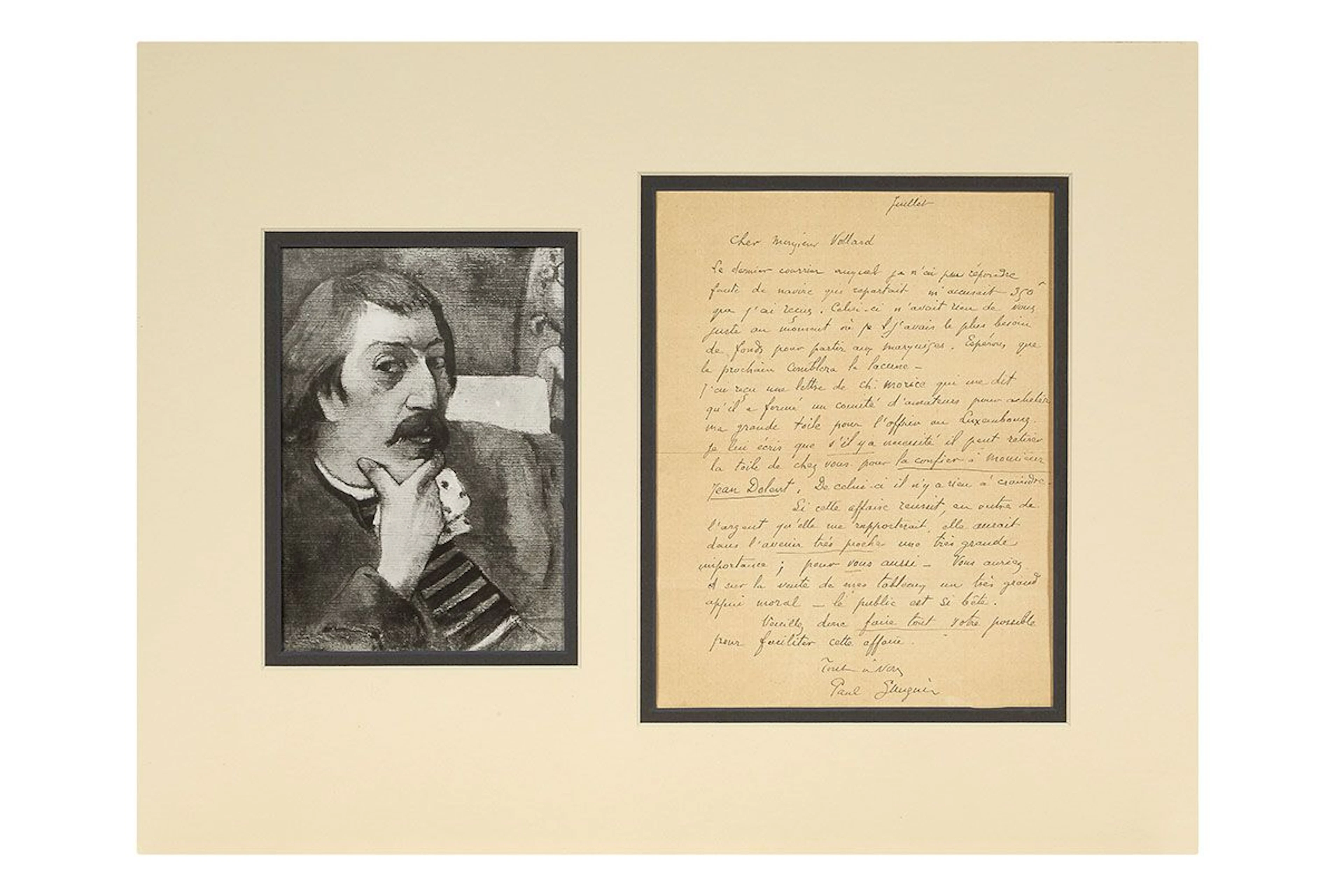 GAUGUIN Paul (1848-1903). L.A.S. "Paul Gauguin"), [Tahiti] J - Lot 189