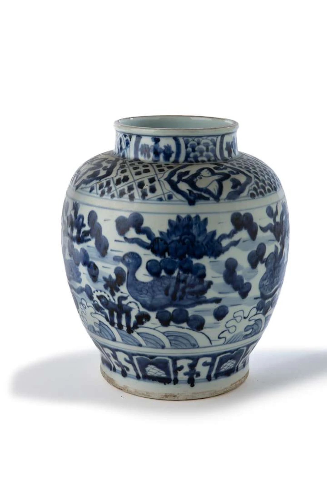 China, Qing Dynasty (1644–1912) blue and white porcelain vases converted