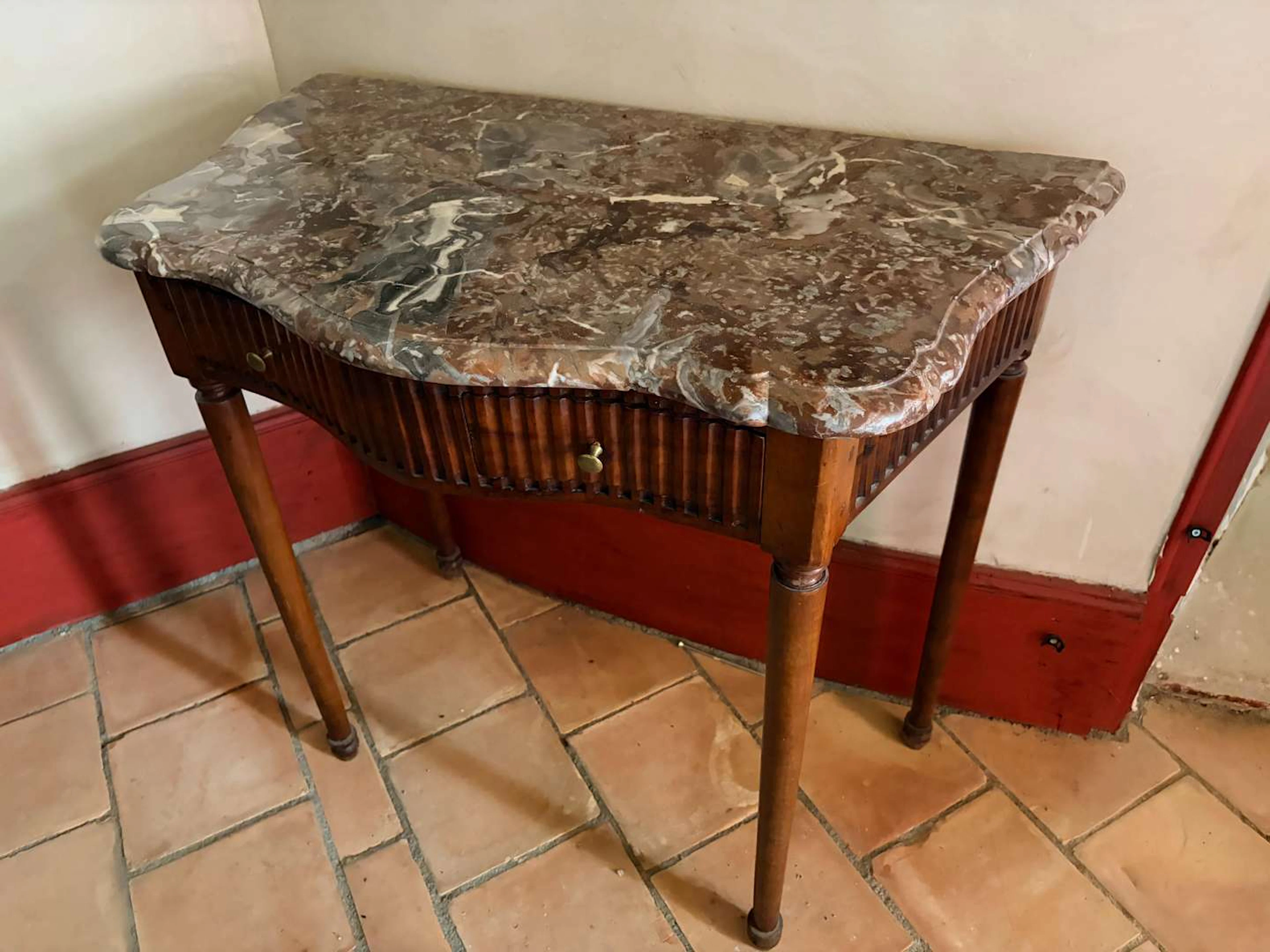 Small console, carved from wood