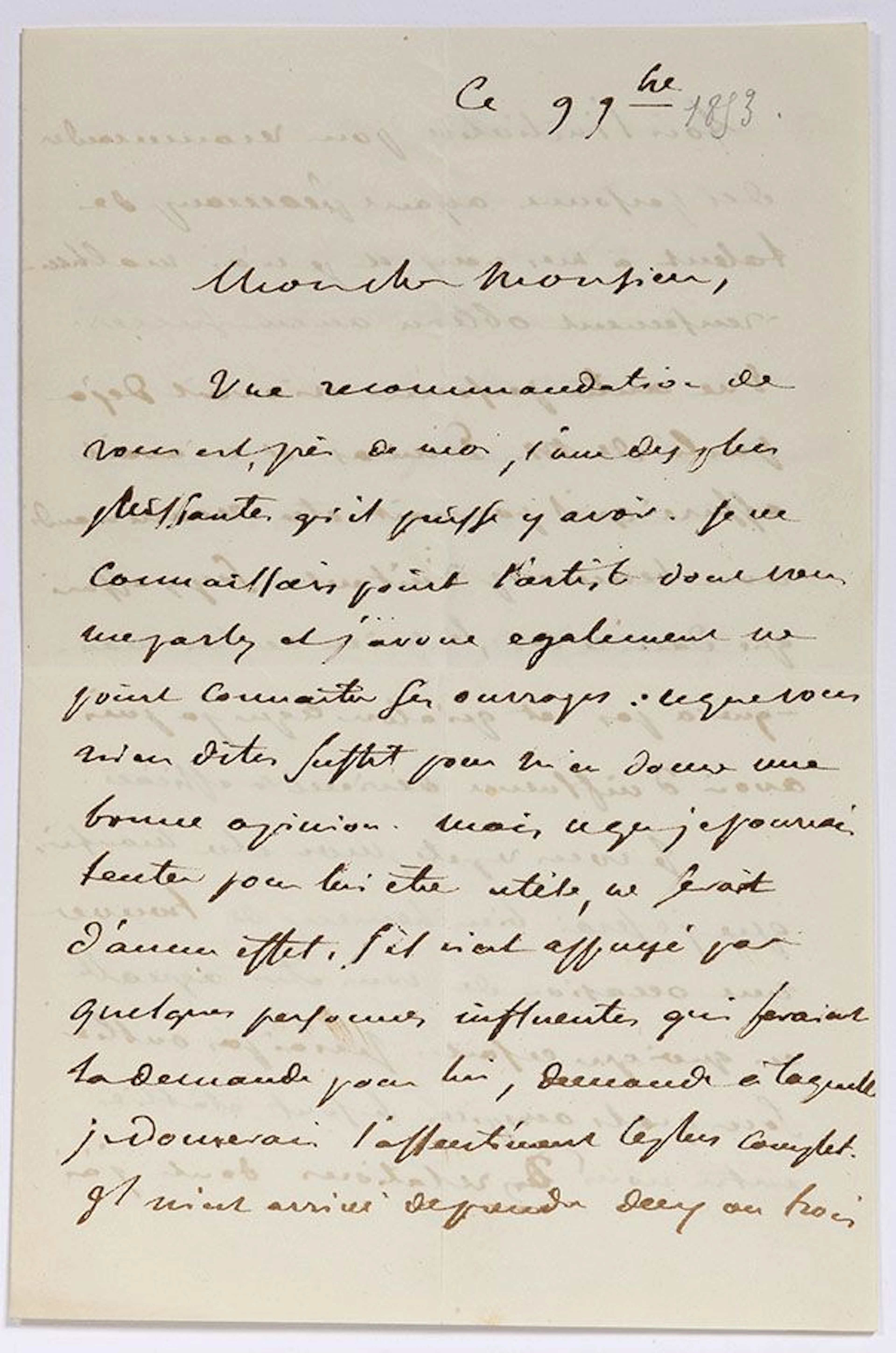 DELACROIX Eugène (1798-1863) L.A.S. "Eug. Delacroix", Novemb - Lot 178