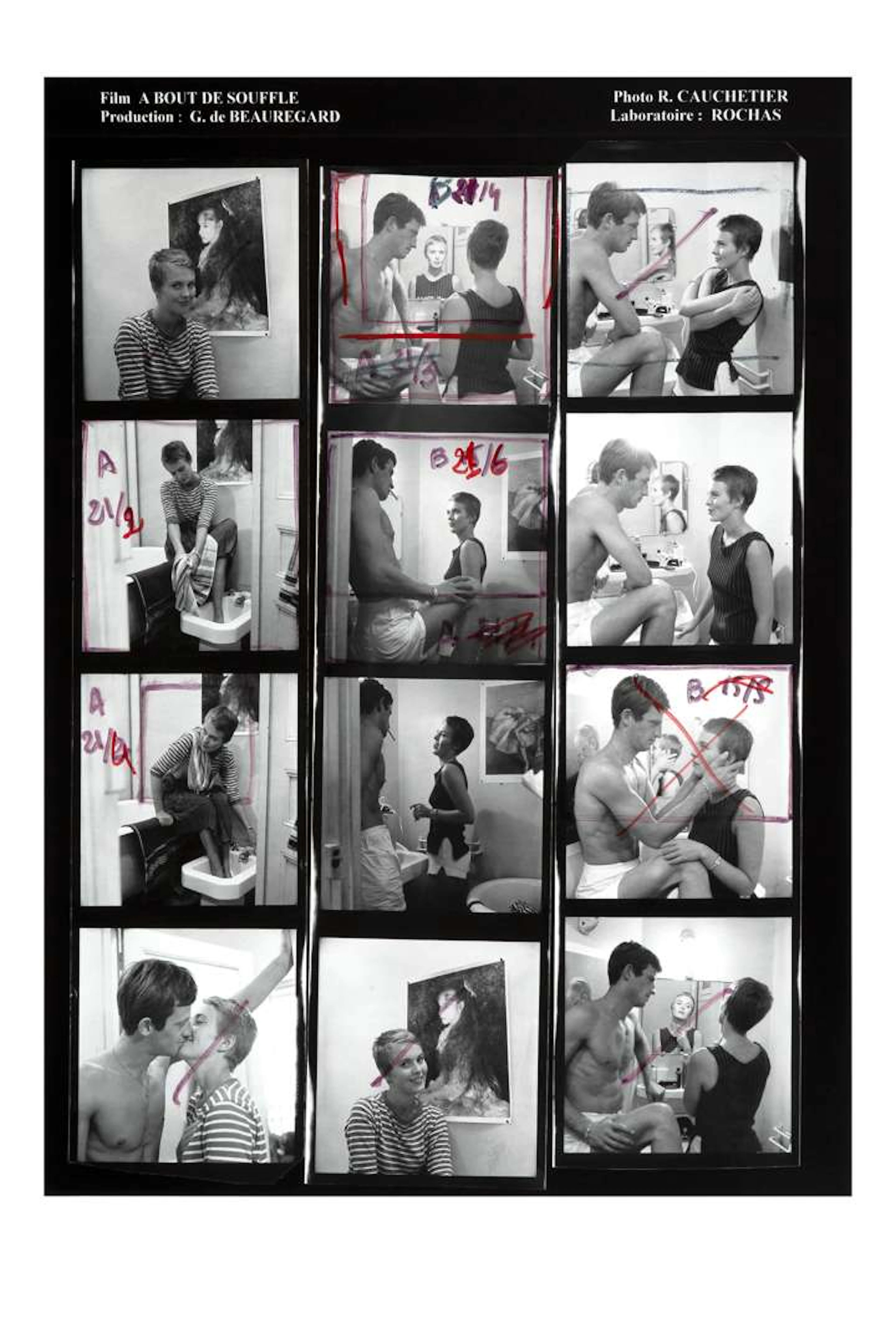 Raymond CAUCHETIER (1920–2021), Breathless, Jean-Luc Godard. The bathroom