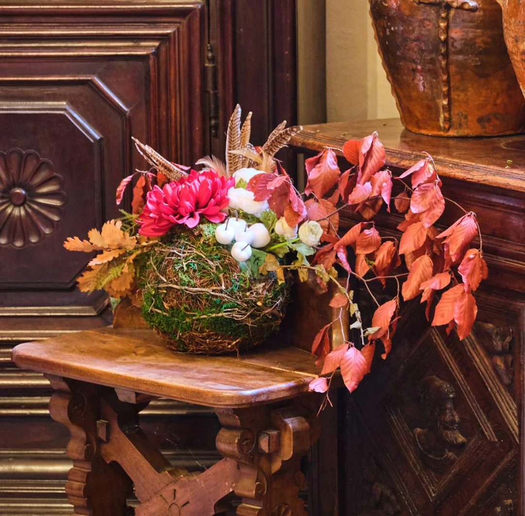[FLORAL ARRANGEMENTS], A set of contemporary vases and artificial flowers