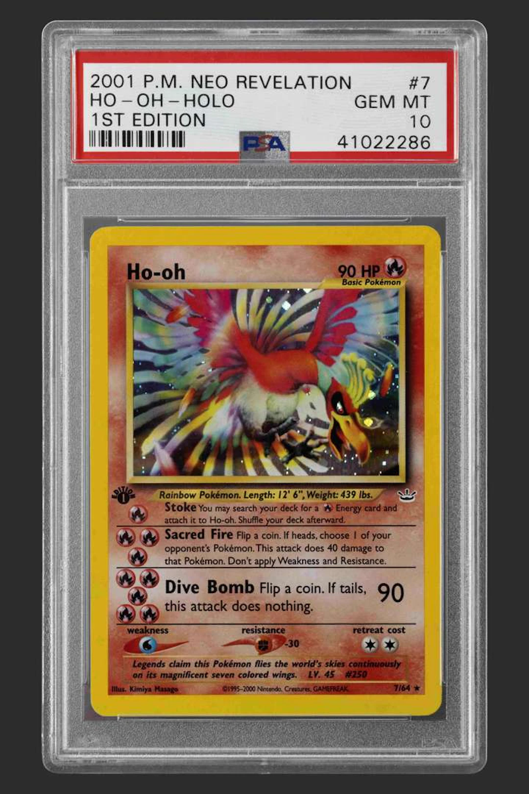 Pokémon: Ho-Oh Neo Revelation 1st Edition PSA 10