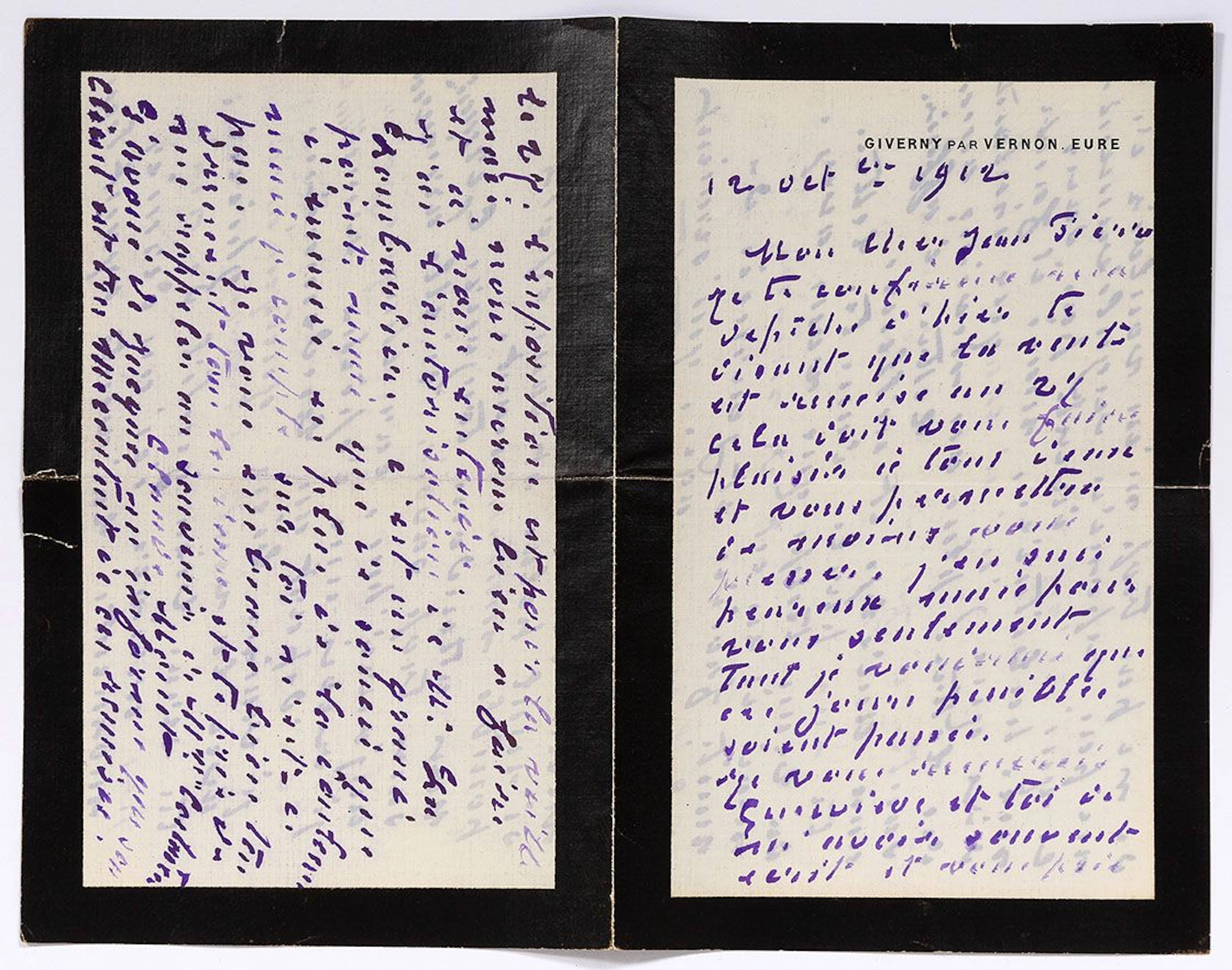 MONET Claude (1840-1926). L.A.S. "Claude Monet", Giverny Oct - Lot 222