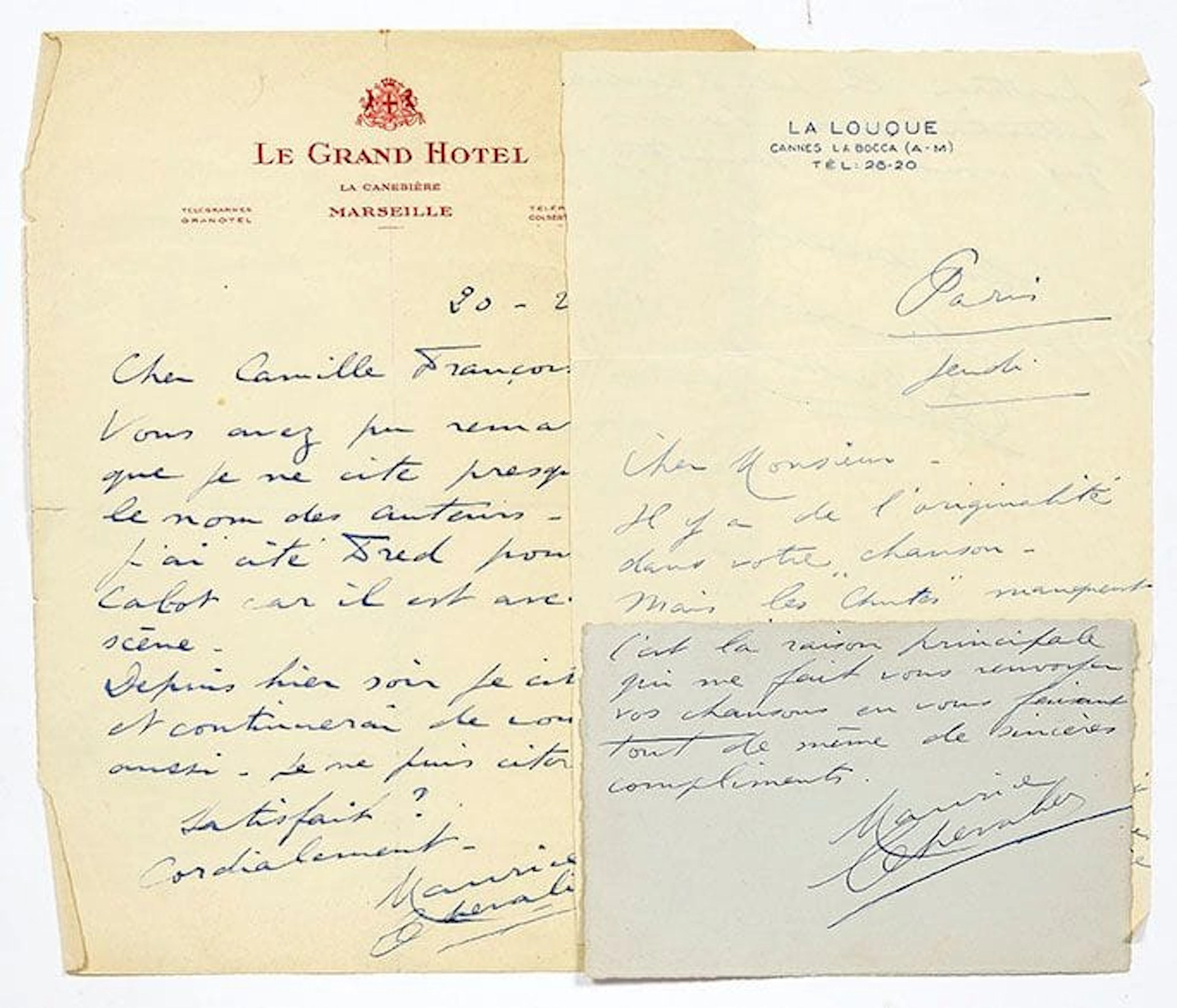 CHEVALIER Maurice (1888-1972). - Lot 361