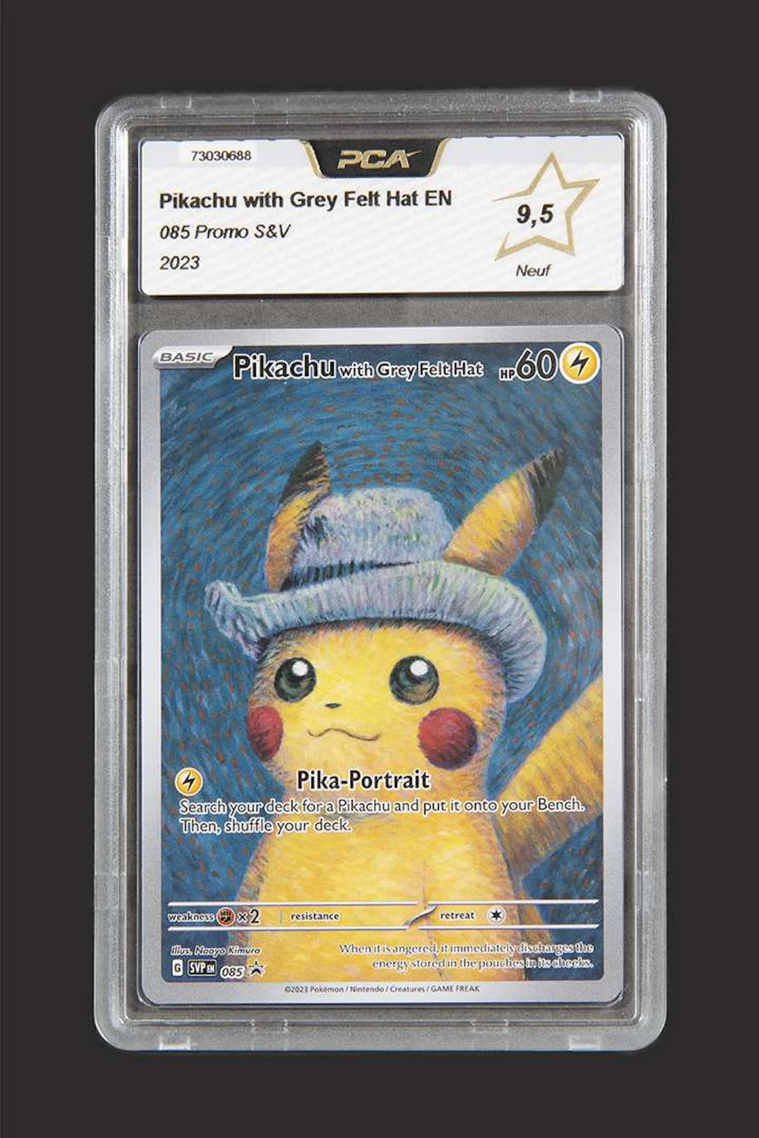 Pokémon: Pikachu with Grey Felt Hat PCA 9.5