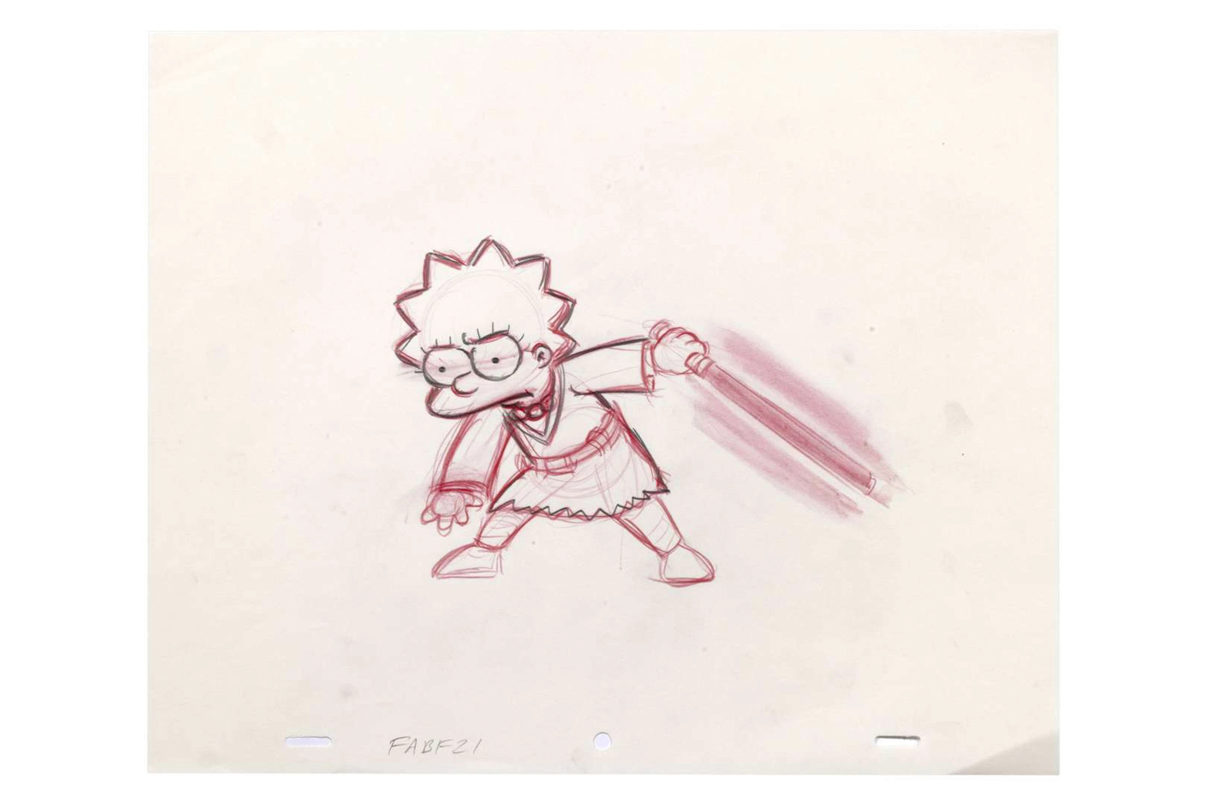 THE SIMPSONS, Pencil sketch. Directed by Matt GROENING / Production