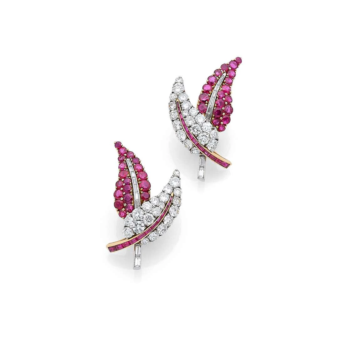 PAIR OF “LEAF” EAR CLIPS