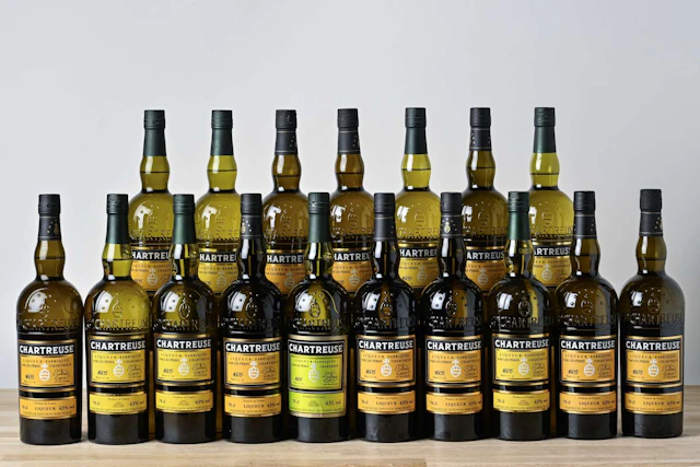 VERTICAL COLLECTION OF YELLOW CHARTREUSE – THE QUEEN OF LIQUEURS