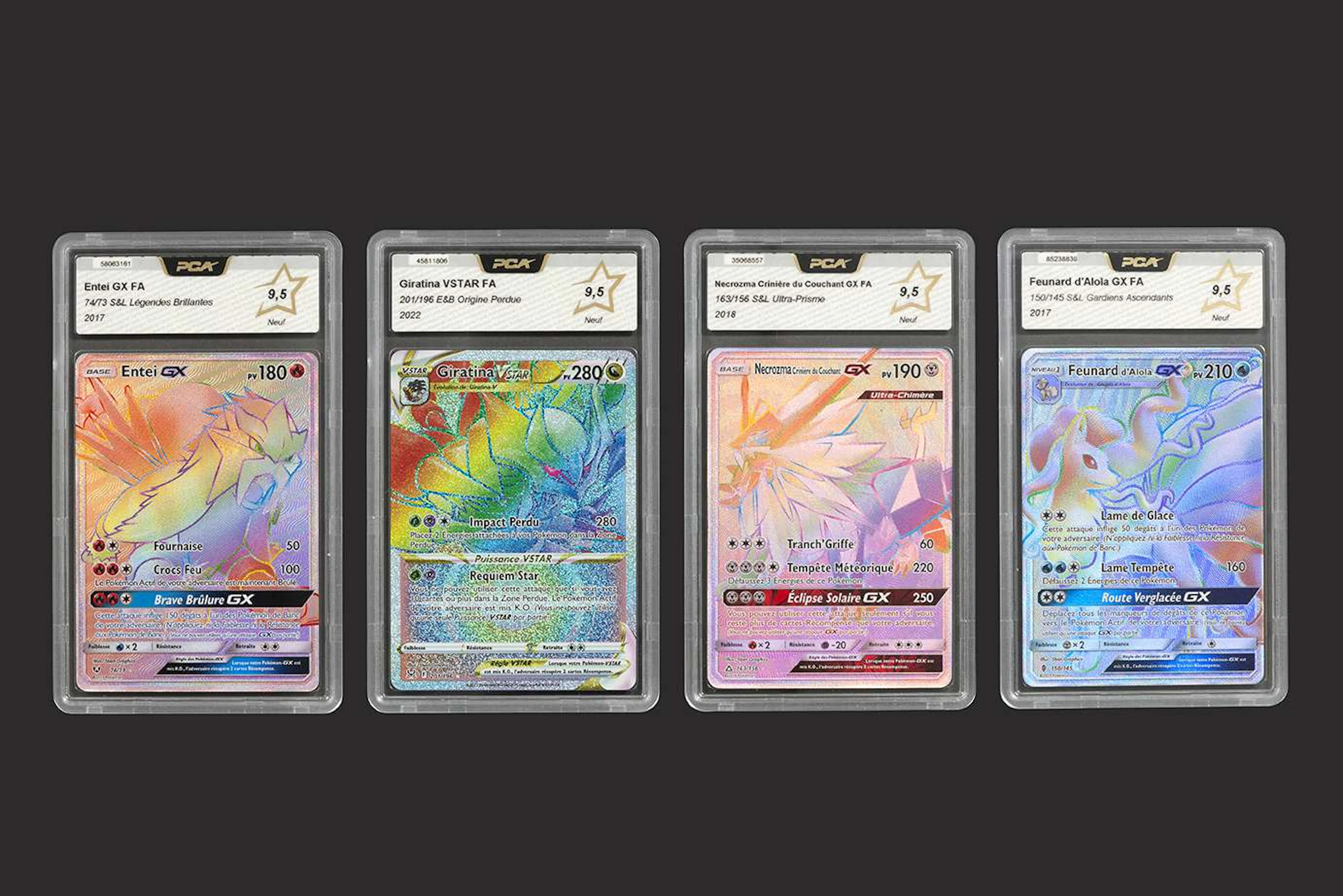 Pokémon: Set of 4 graded cards
