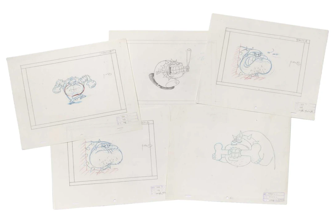 OGGY AND THE COCKROACHES, Pencil sketches. Directed by: Jean-Yves