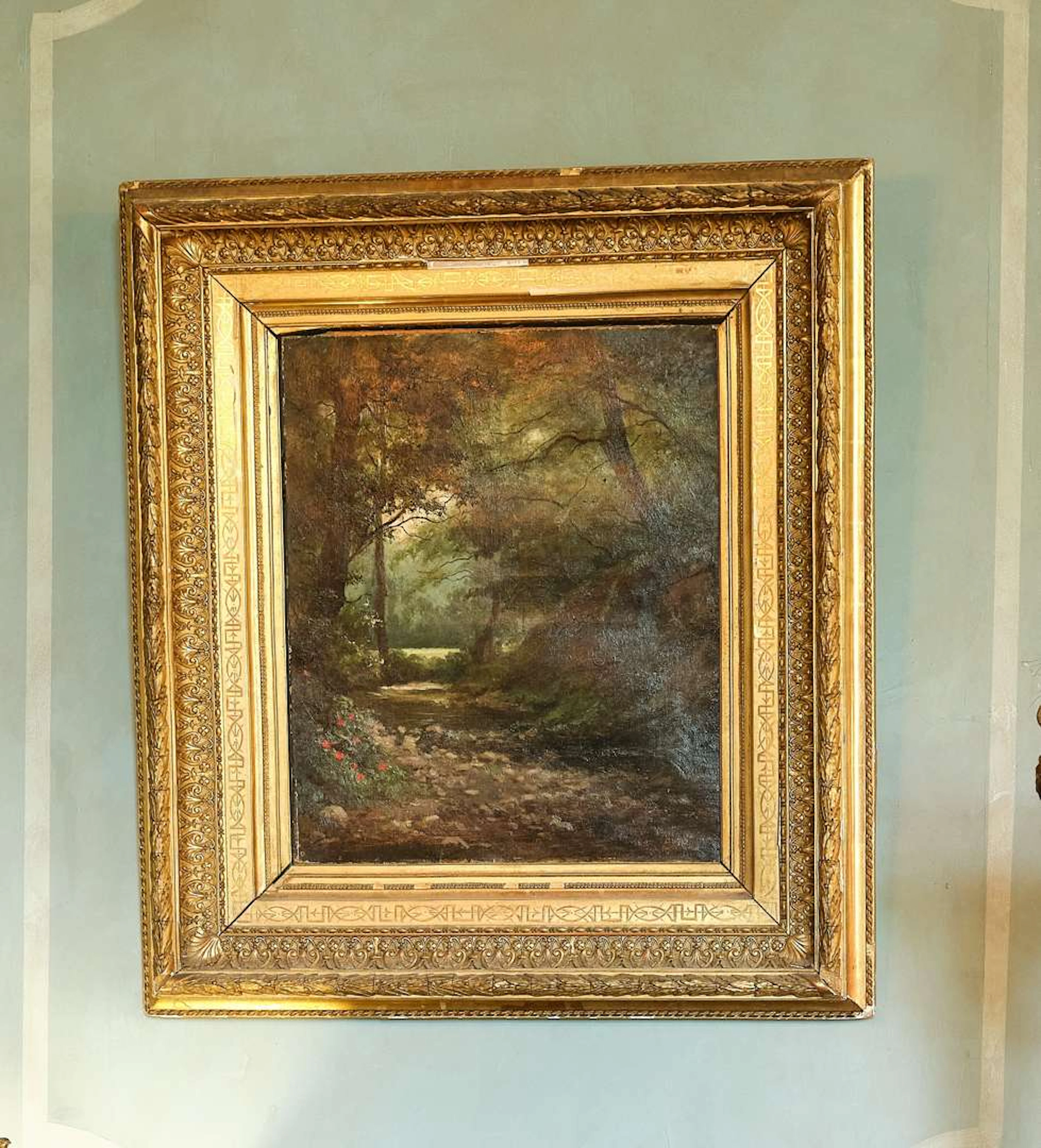 French School, 1892, A scene in the undergrowth