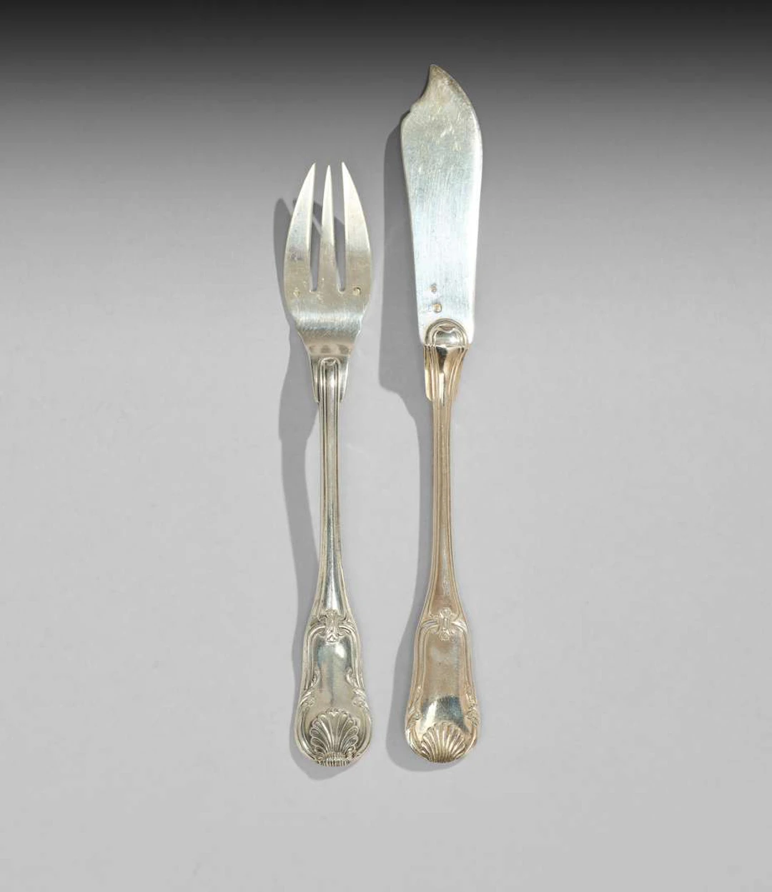 PUIFORCAT, Twelve silver fish cutlery sets