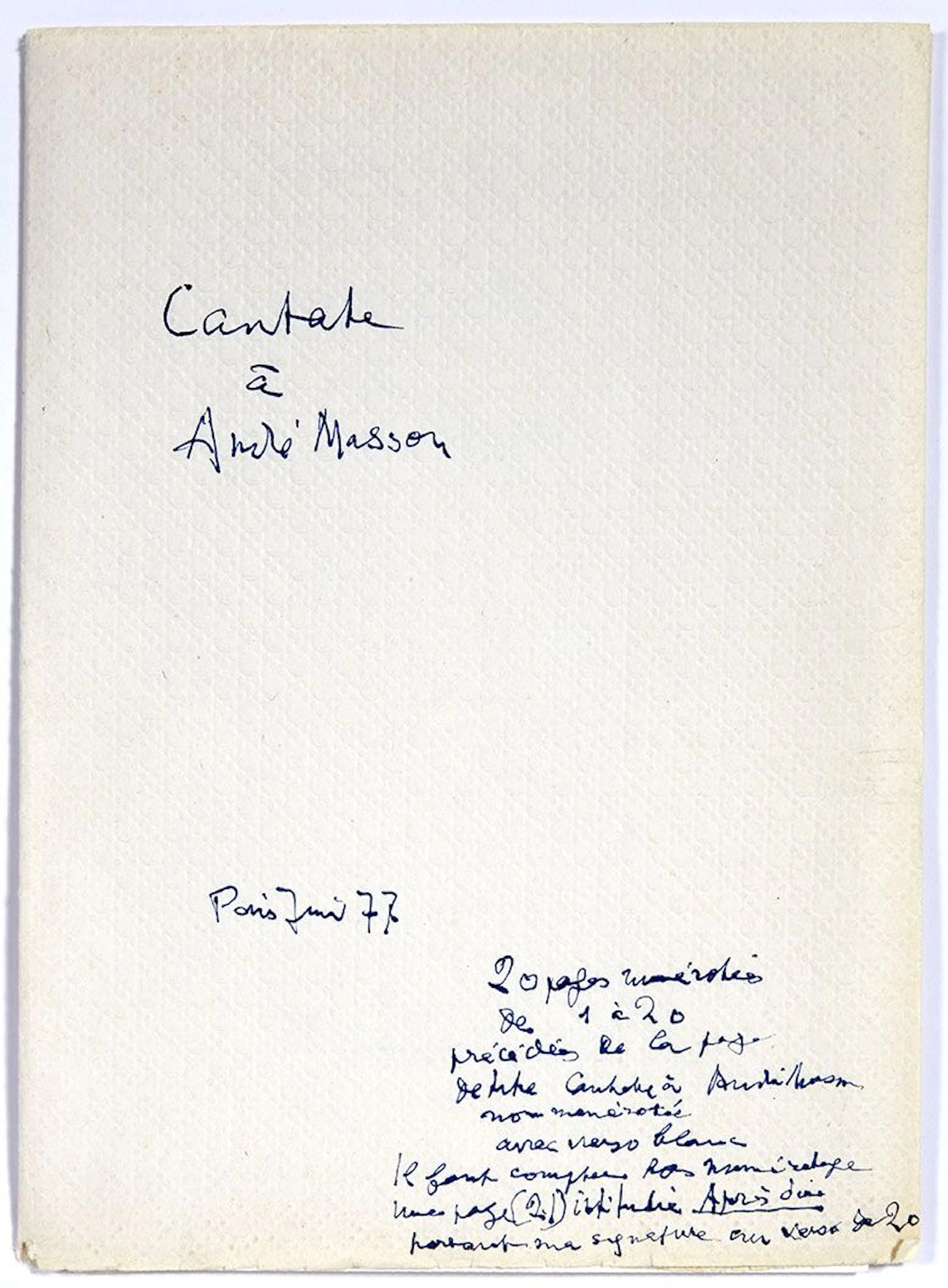 ARAGON Louis (1897-1982). MANUSCRIT autograph signed "Aragon - Lot 523