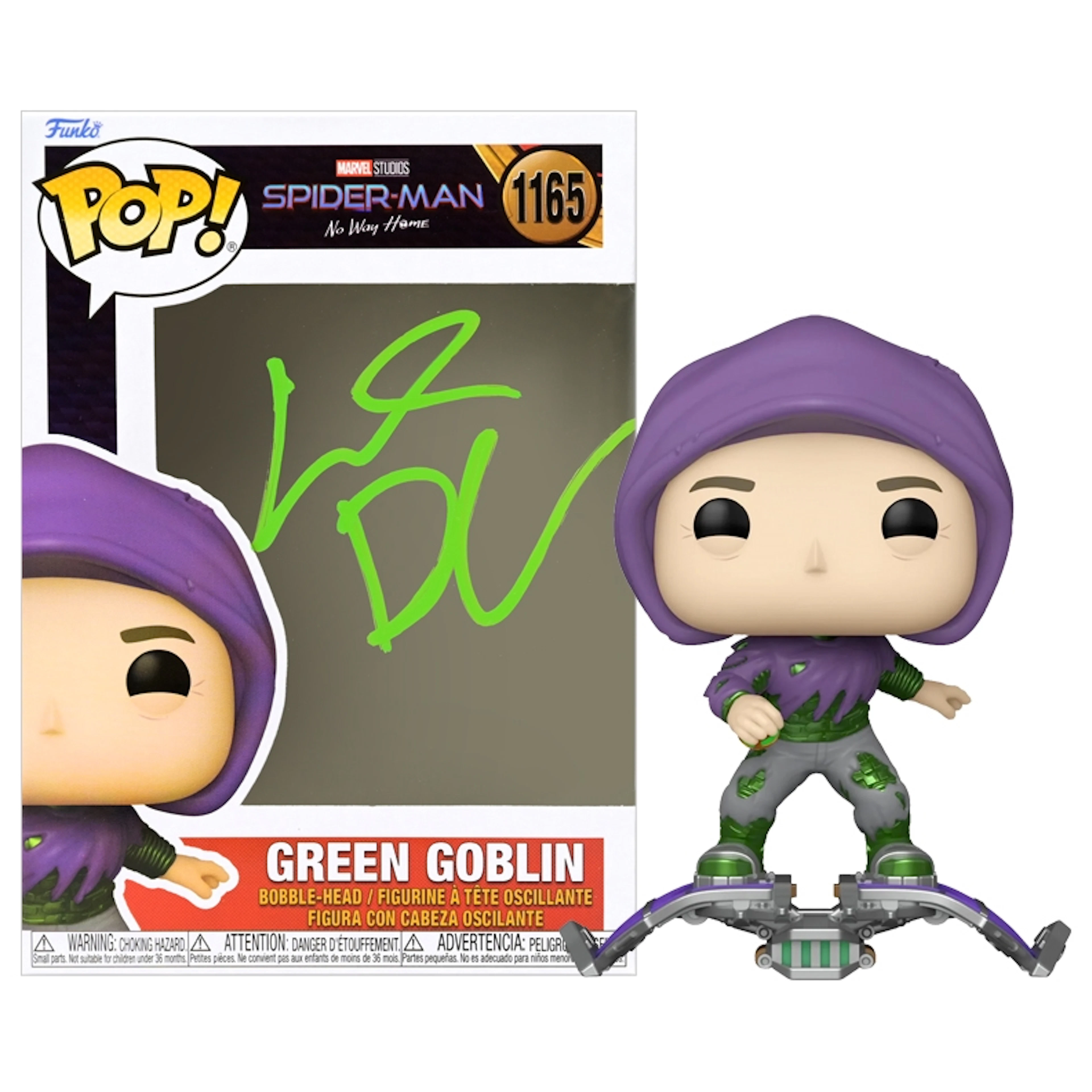 Willem Dafoe Autographed Funko Spider-Man No Way Home Green Goblin
