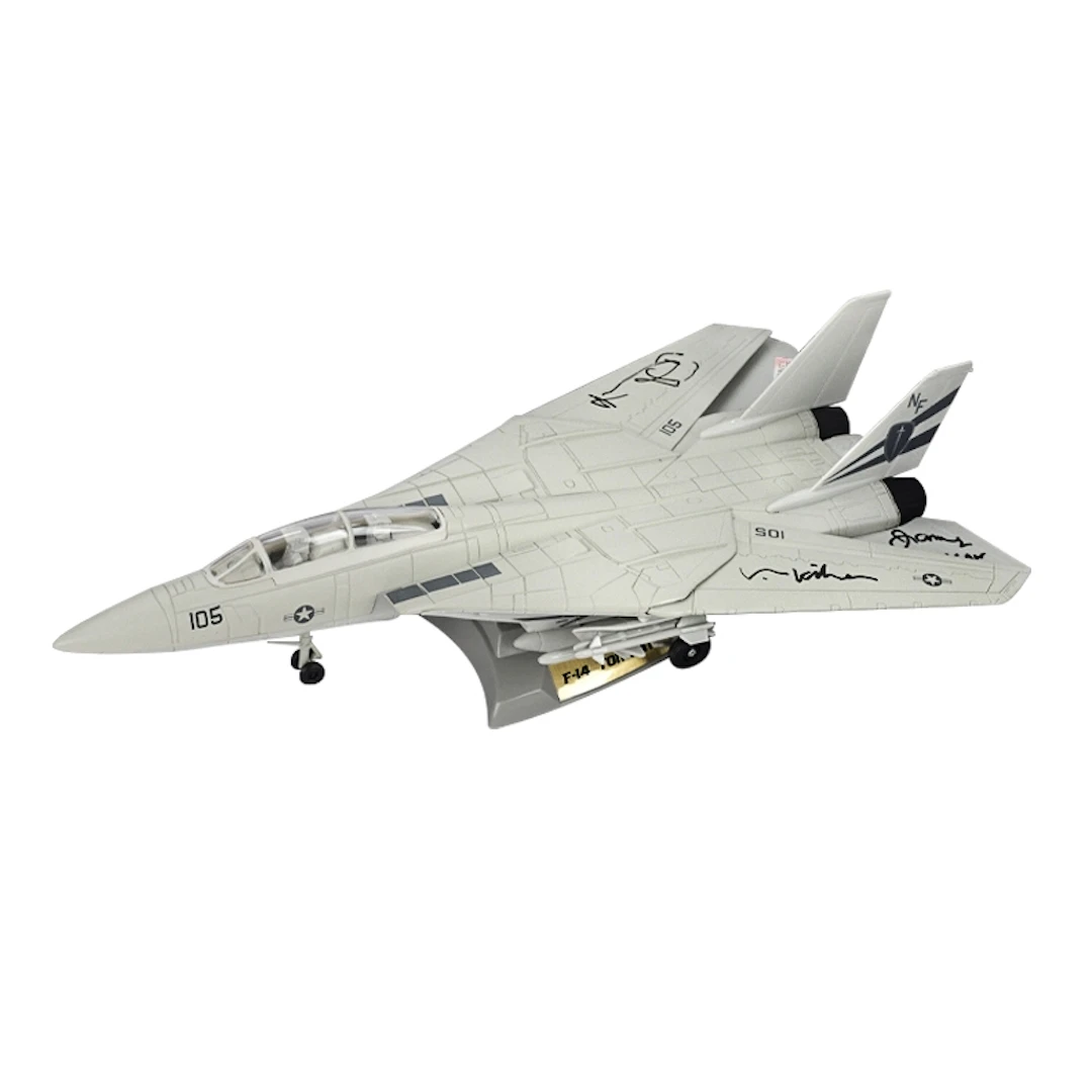 Val Kilmer, Tom Skerritt, James Tolkan Autographed Top Gun F-14 Die-Cast