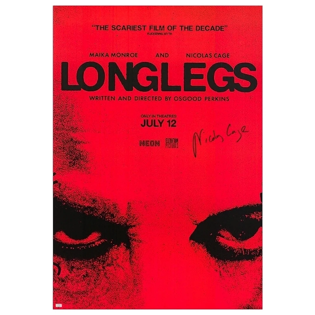 Nicolas Cage Autographed 2024 Longlegs Original 27x40 Single-Sided