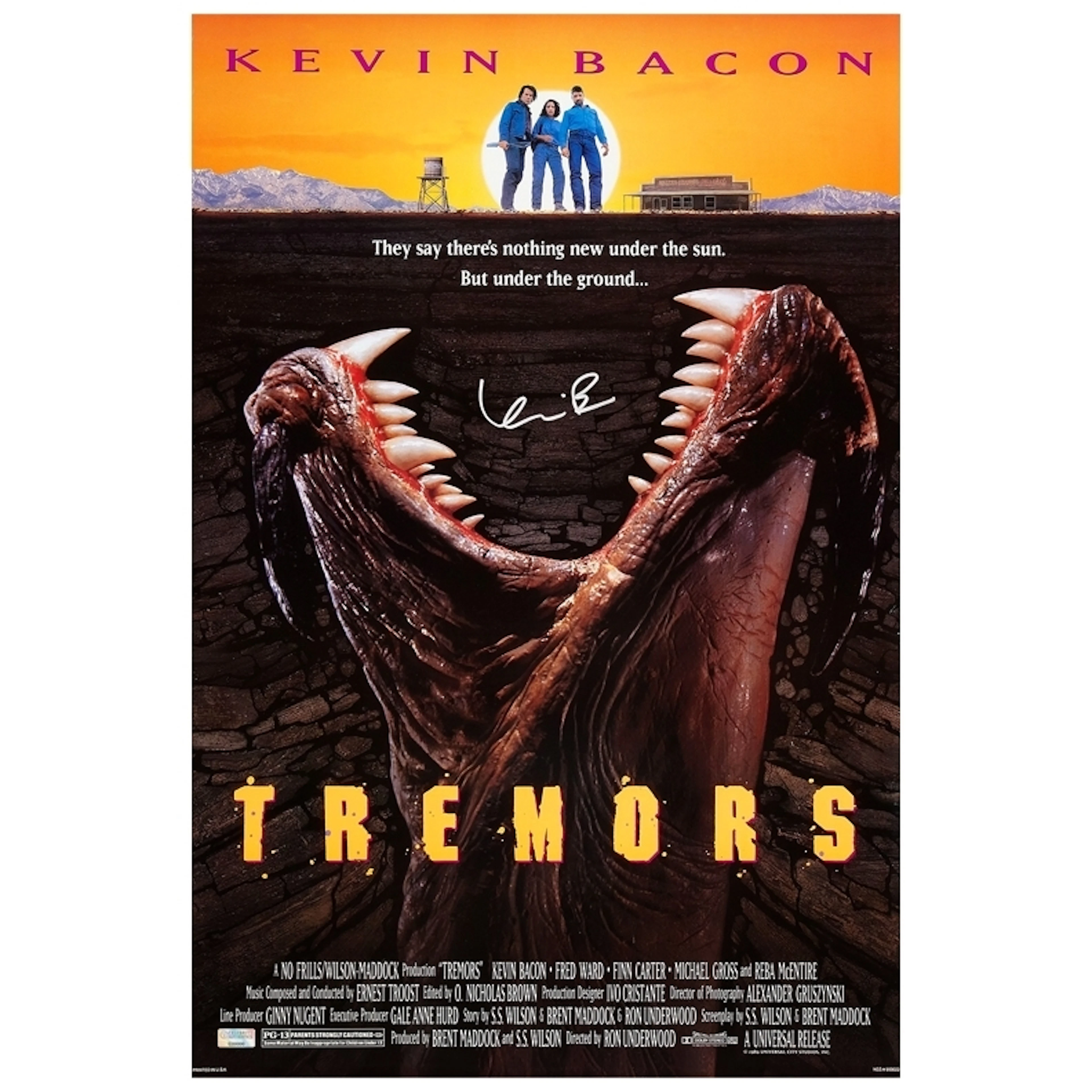 Kevin Bacon Autographed 1990 Tremors 16x24 Movie Poster, All, >, Posters