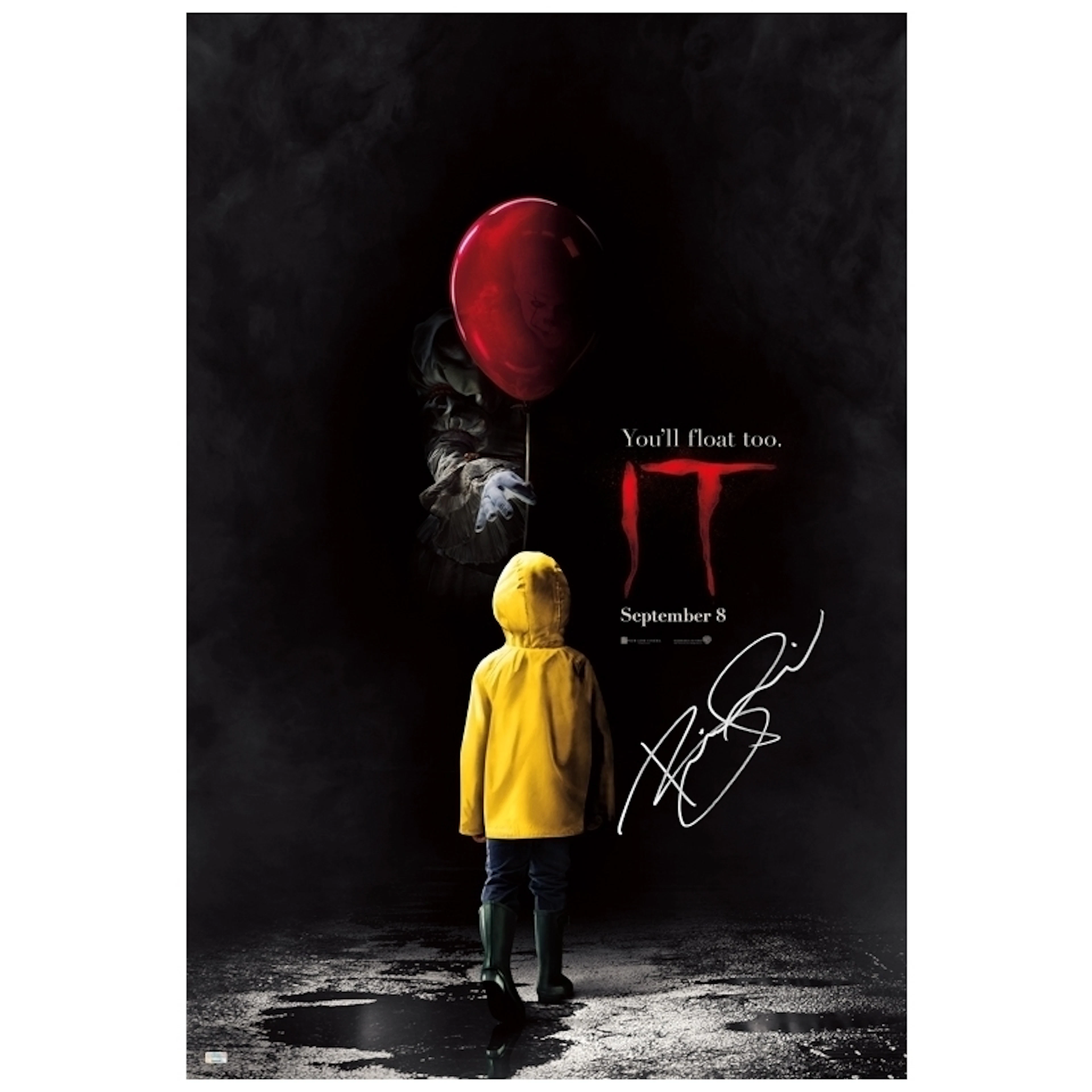 Bill Skarsgard Autographed 2017 IT Pennywise Original 27x40 Double-Sided