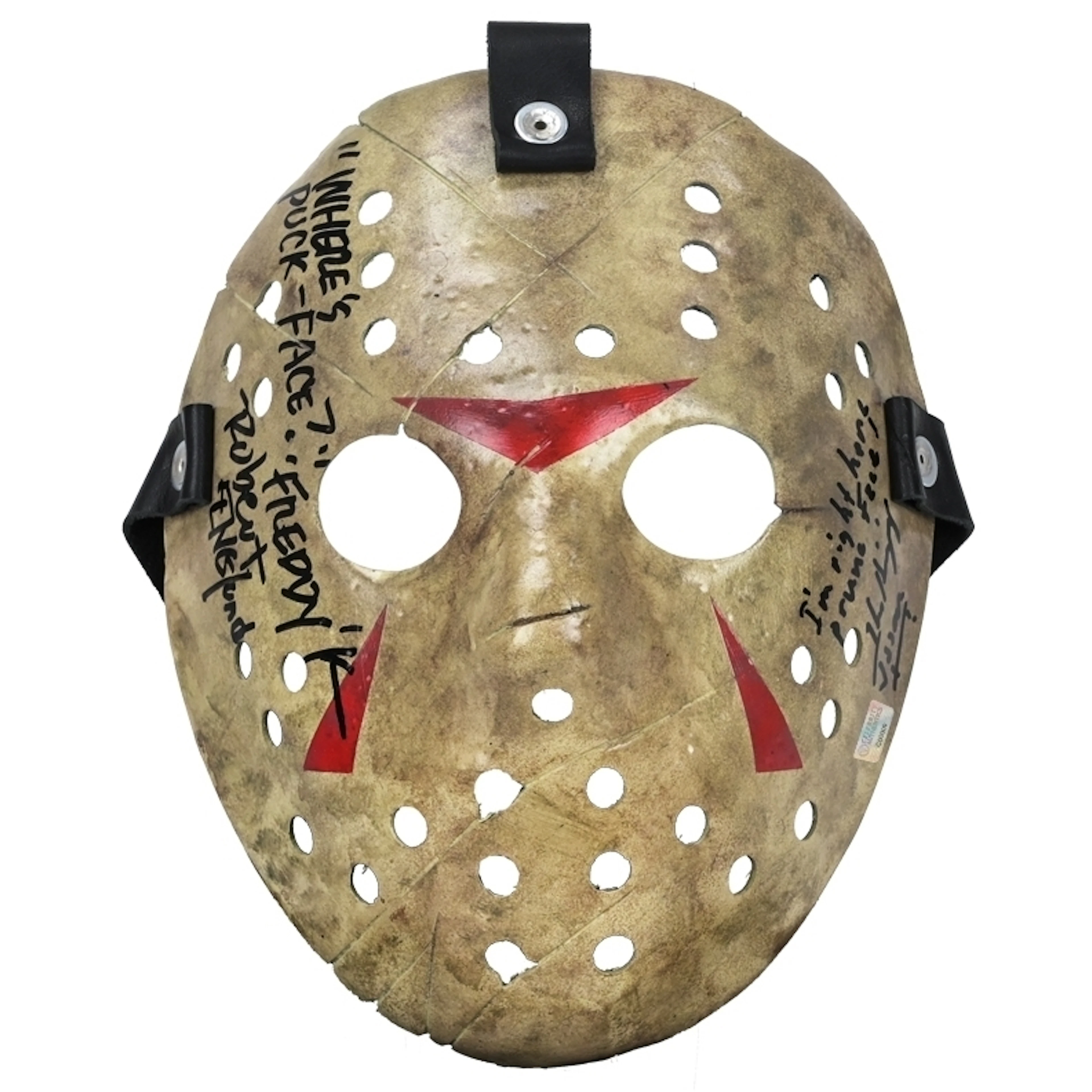 Robert Englund, Ken Kirzinger Autographed Freddy vs Jason Mask with