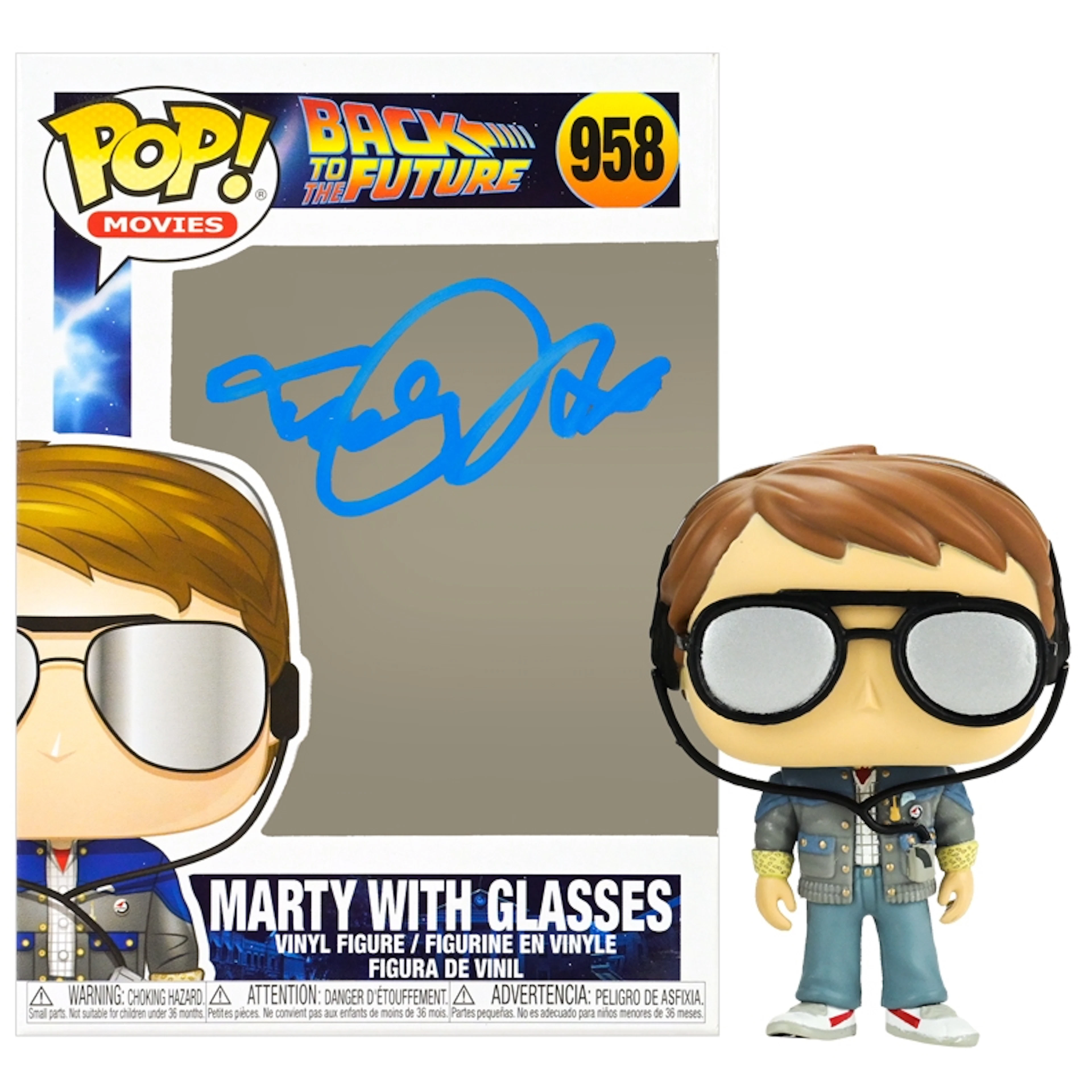 Michael J. Fox Autographed Back to the Future Marty with Glasses POP!