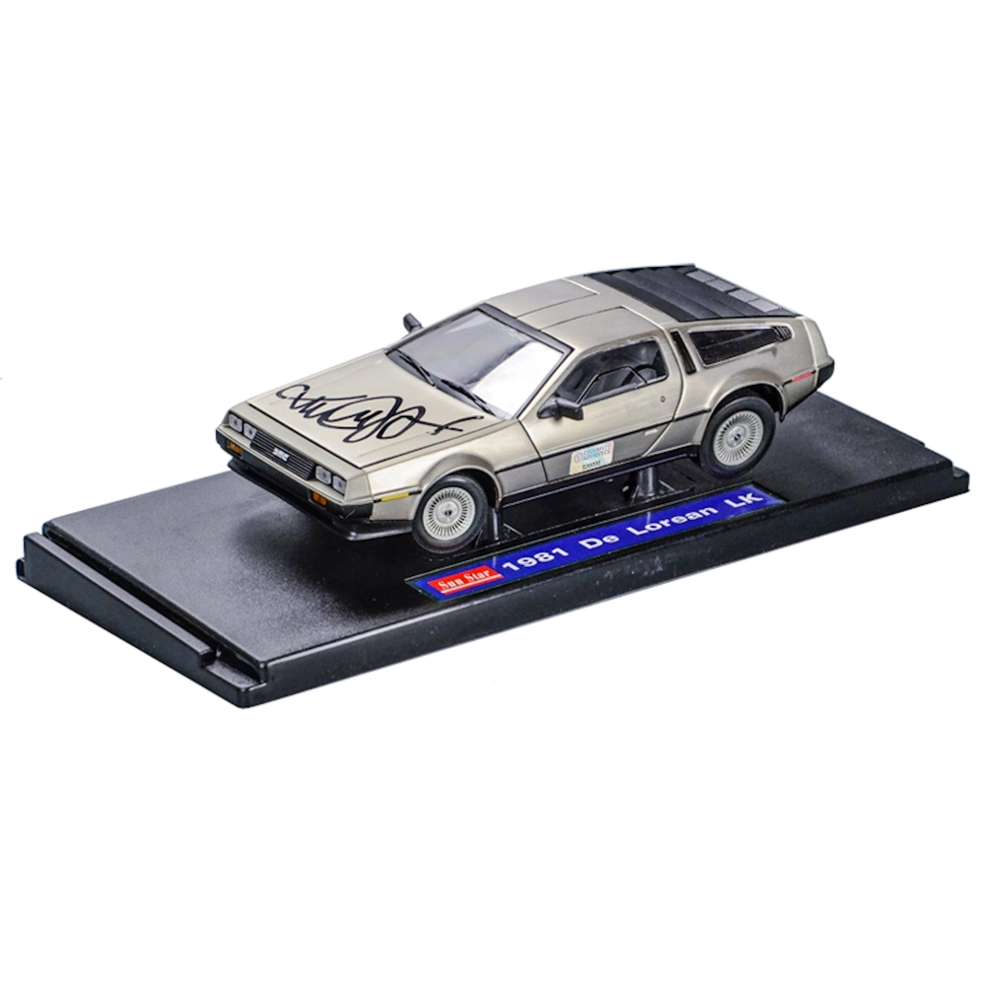 Michael J. Fox Autographed Back to the Future 1:18 Scale Die-Cast