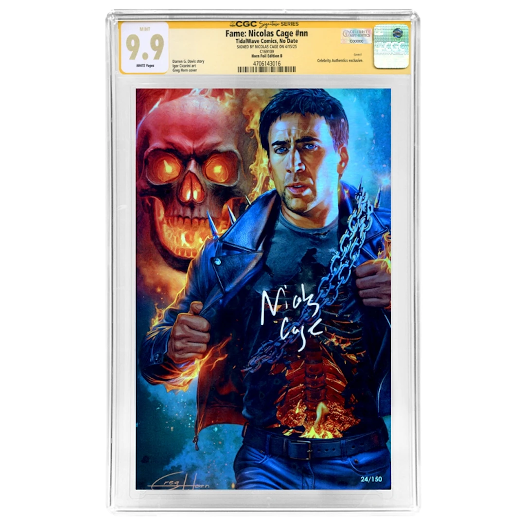 Nicolas Cage Autographed Fame: Nicolas Cage #nn Horn Foil Edition