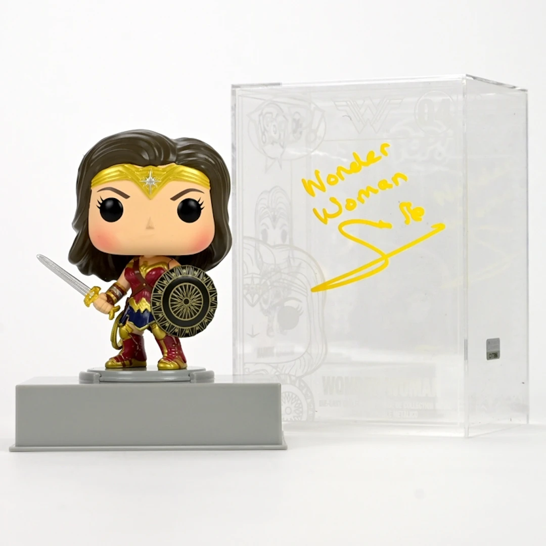 Gal Gadot Autographed Wonder Woman Pop Die-Cast Figure #04 with Wonder