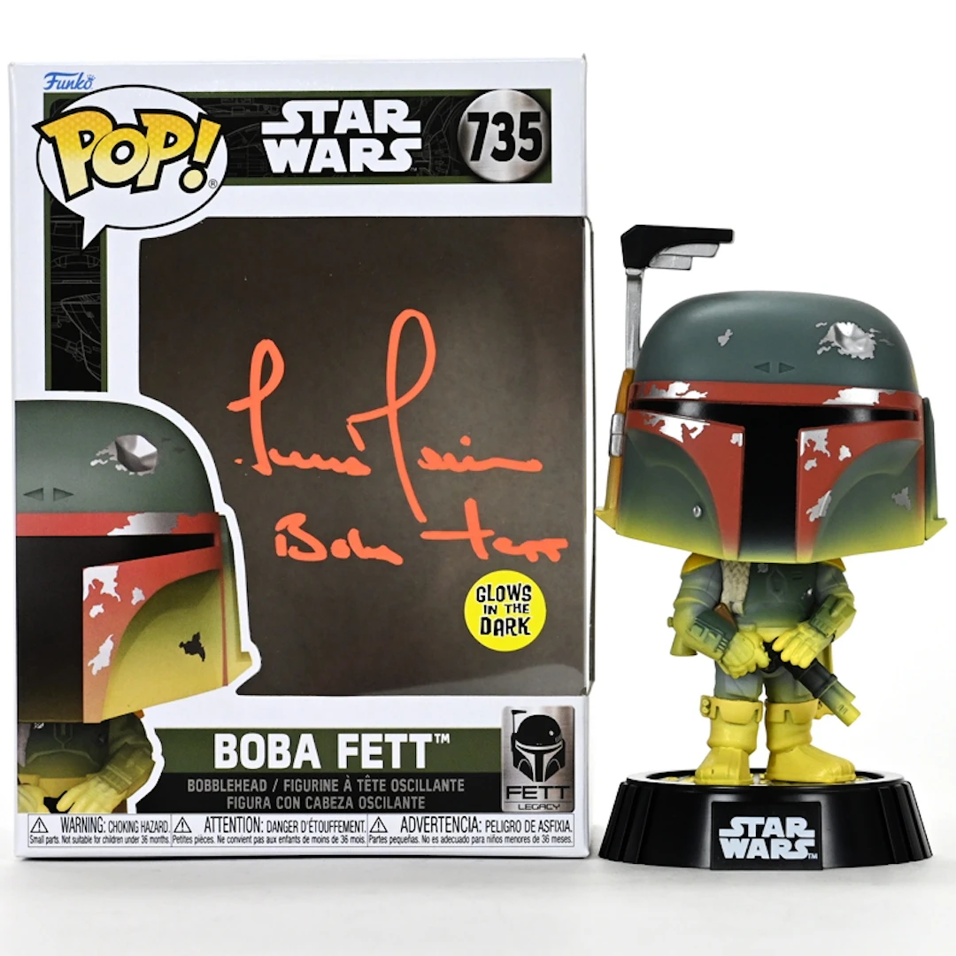 Temuera Morrison Autographed Star Wars Boba Fett Glow in the Dark