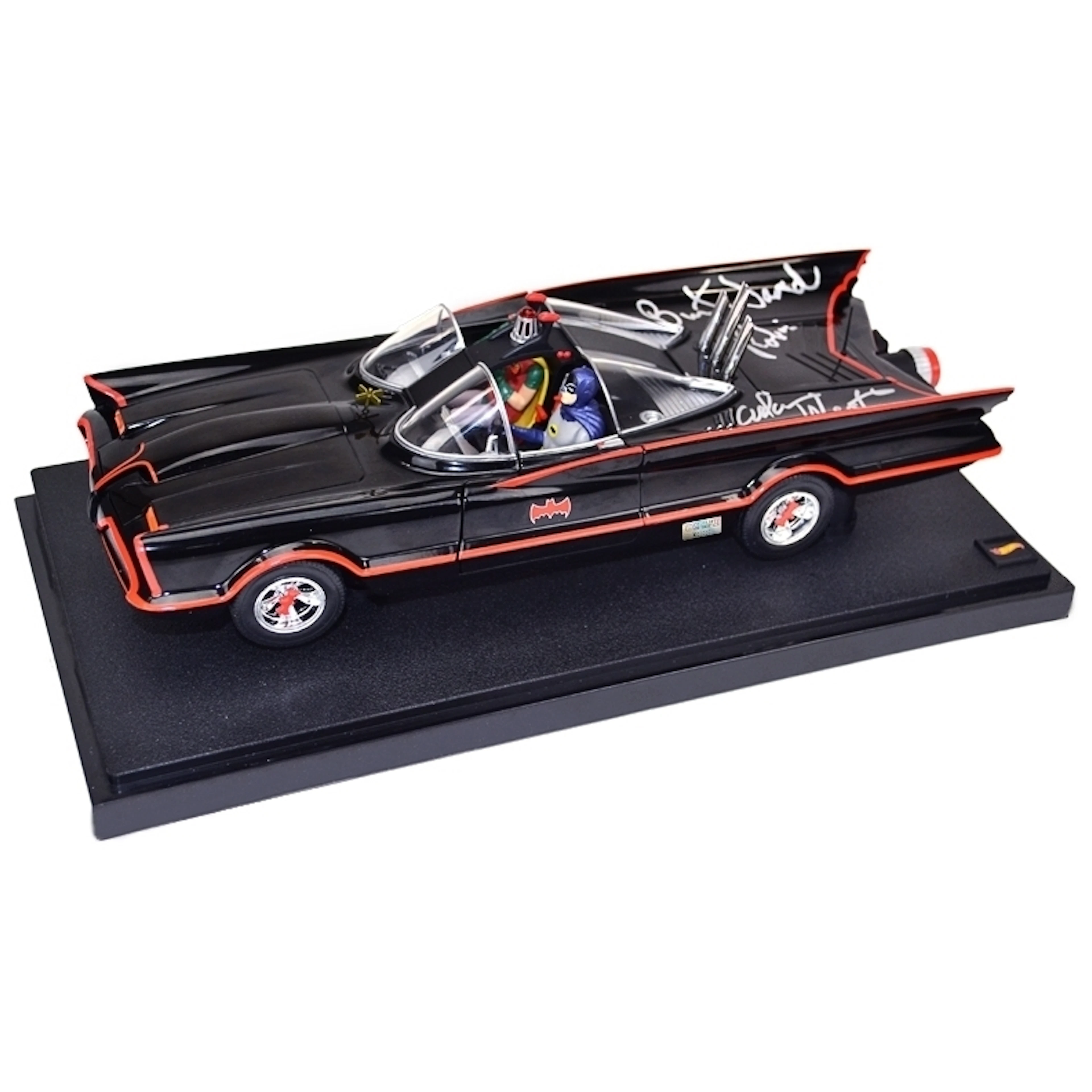 Adam West, Burt Ward Autographed Die-Cast 1:18 Scale Batman 1966 Batmobile