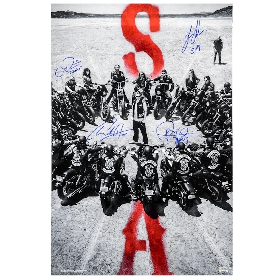 Charlie Hunnam, Ron Perlman, Ryan Hurst and Sons of Anarchy Cast Autographed
