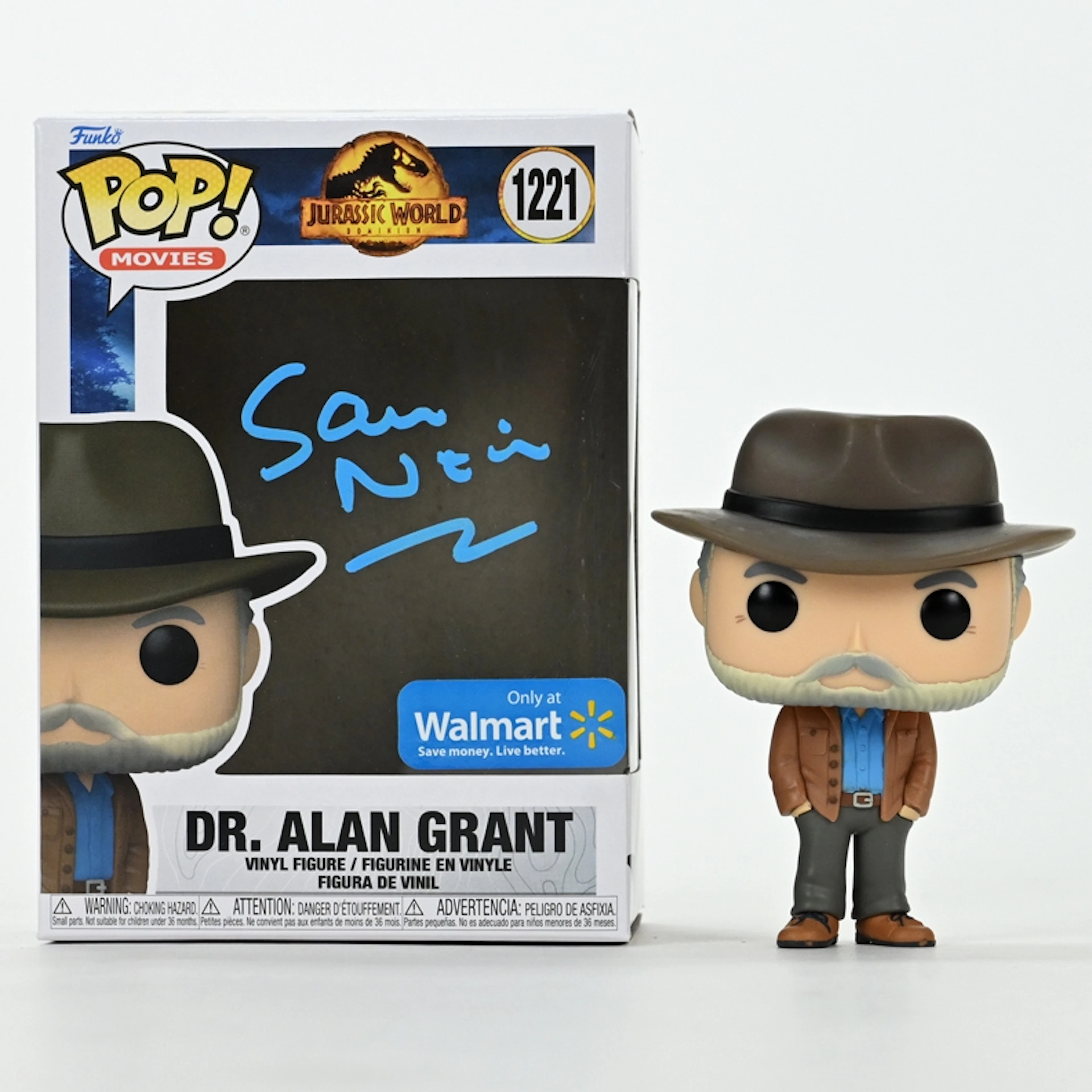 Sam Neill Autographed Jurassic World Dr. Alan Grant POP! Vinyl Figure