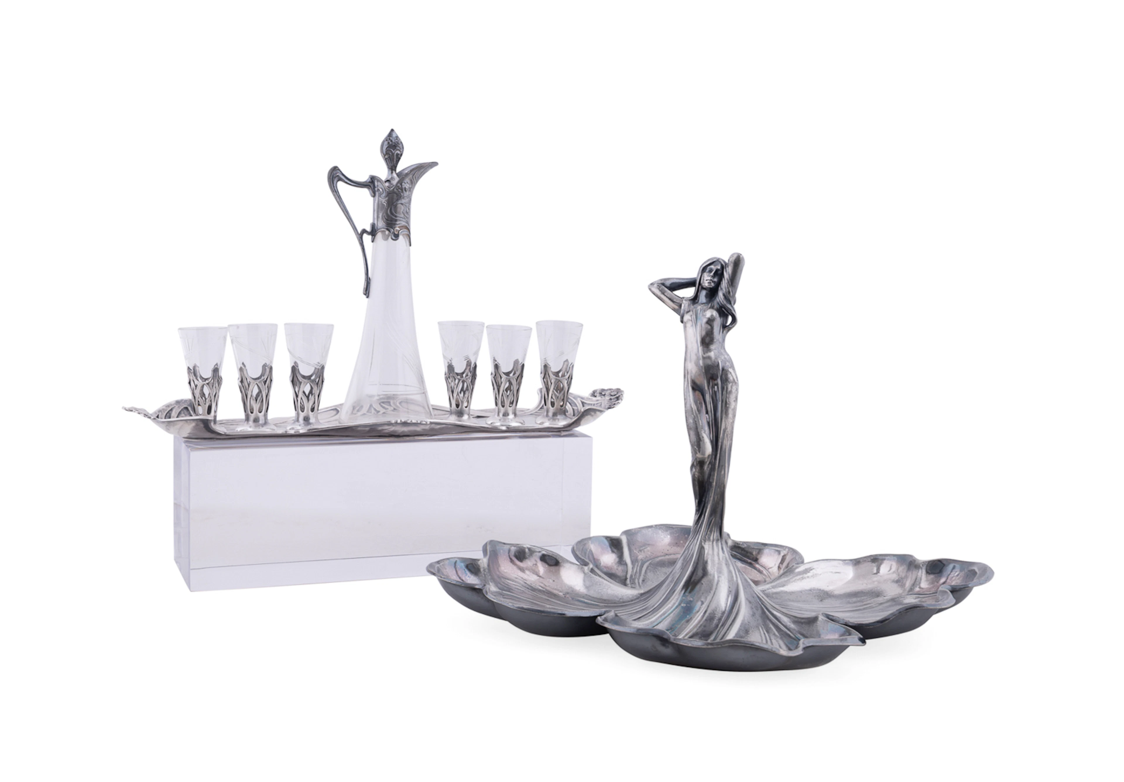 WMF, Art Nouveau Liqueur Service & Fruit Stand