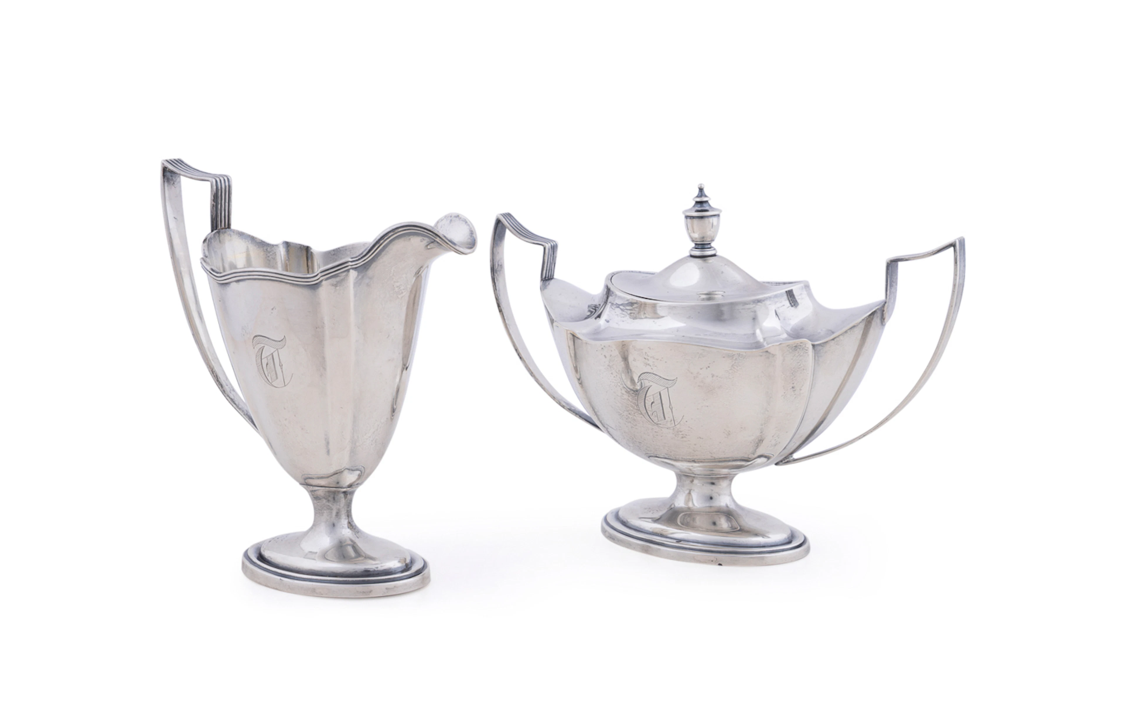 Gorham, "Plymouth" Sterling Sugar & Creamer