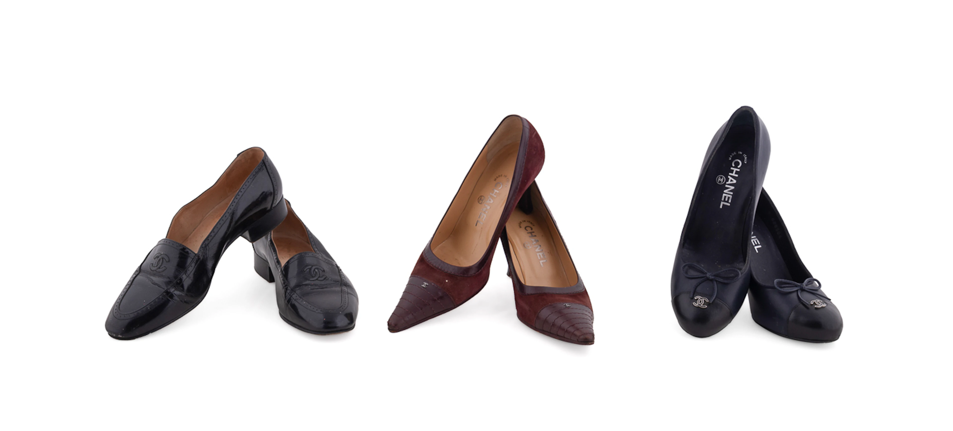 Three Pairs of Chanel Women's Shoes