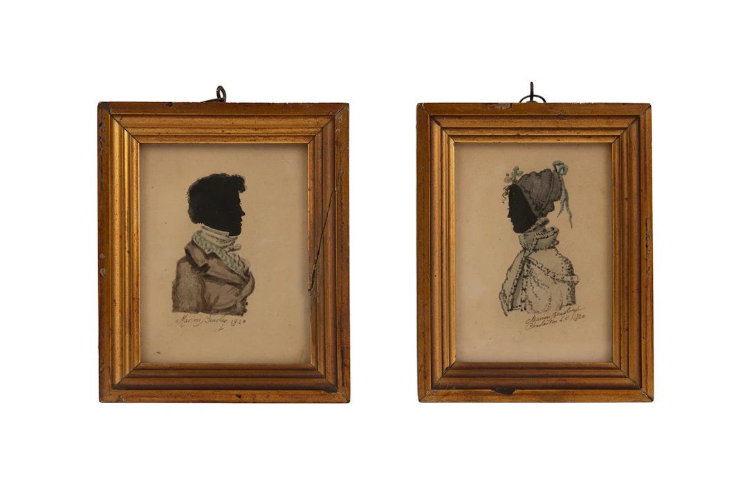 Marion Beasley, Two Silhouette Portraits, 1820