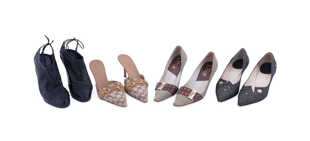 Dior and Gucci, Four Pairs of Closed Toed Heels