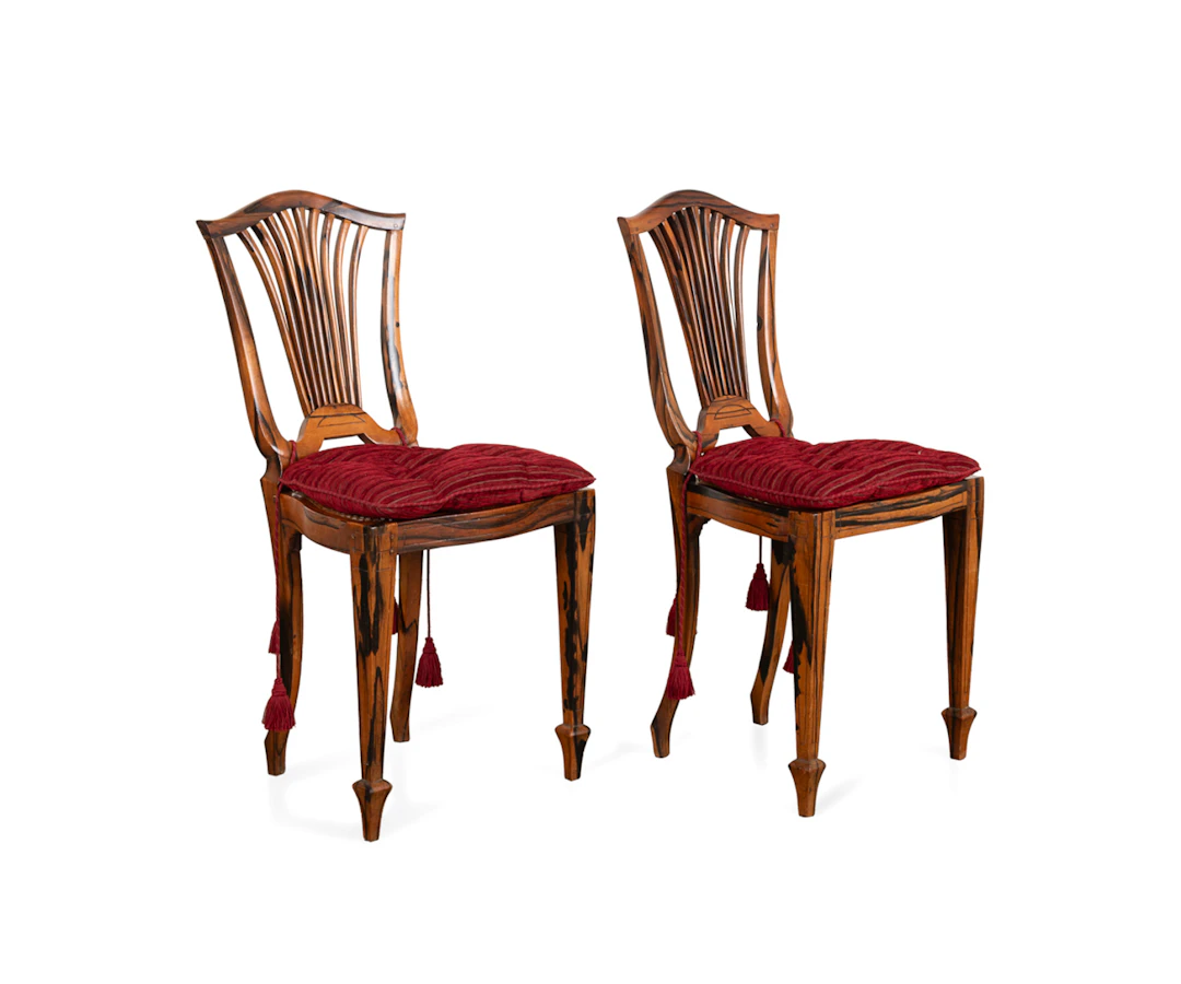 Pair of Edwardian Coromandel Chairs, Circa 1910