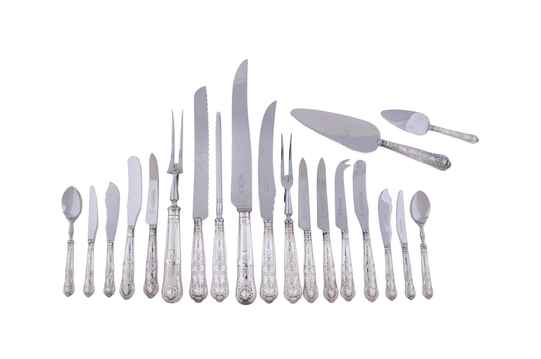 Set of 20 Mainly "Queens" Sterling Serving Pieces