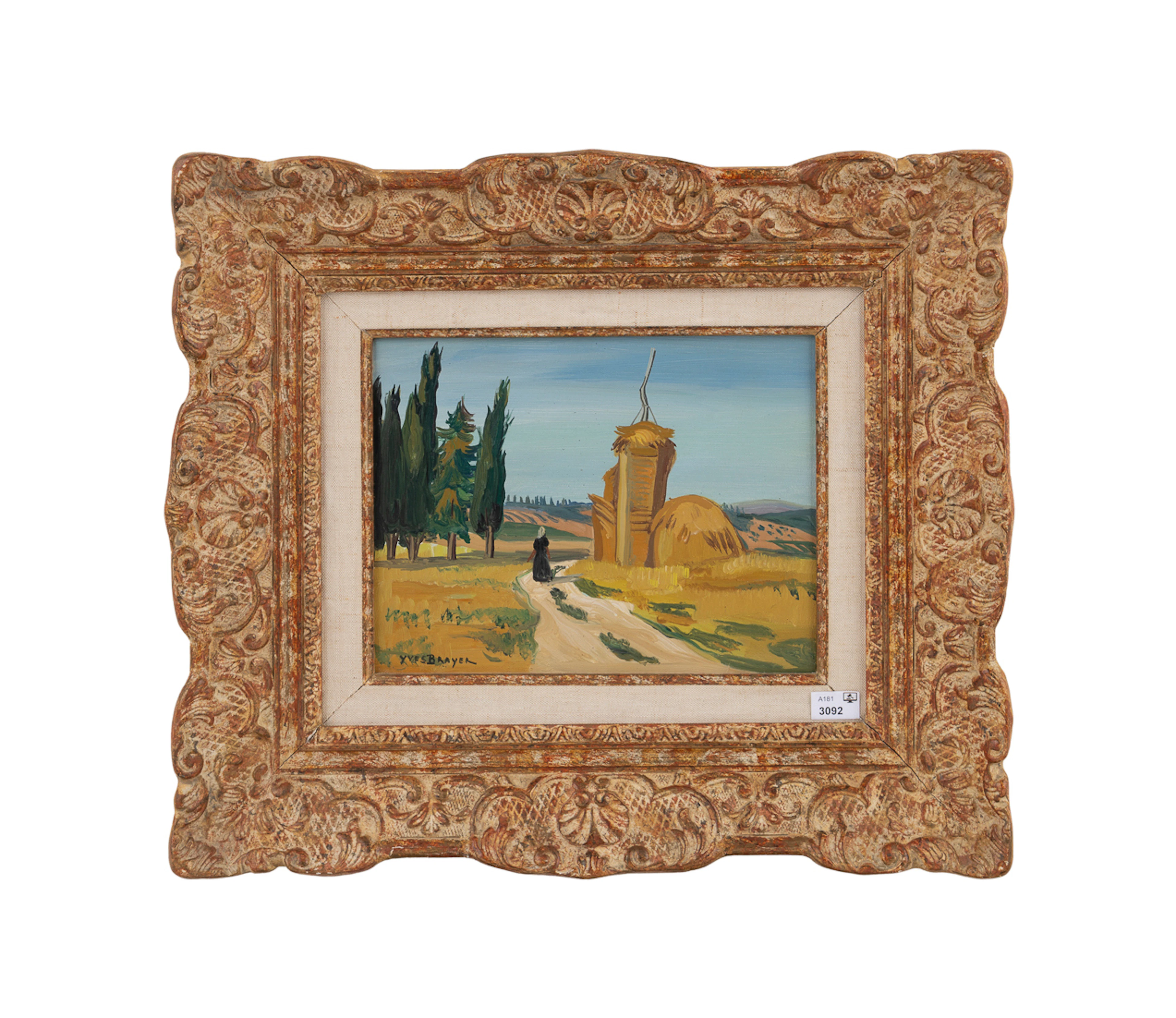 Yves Brayer, "Paysage", 1958, O/C